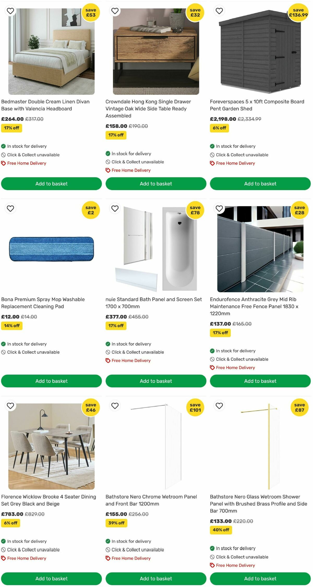 Homebase Offers from 12 August