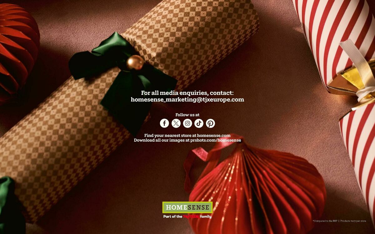 Homesense Christmas Offers from 1 September