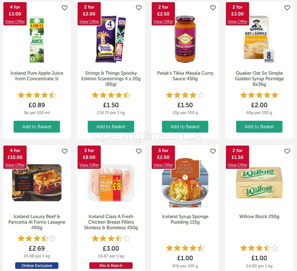 Iceland Offers from 23 October