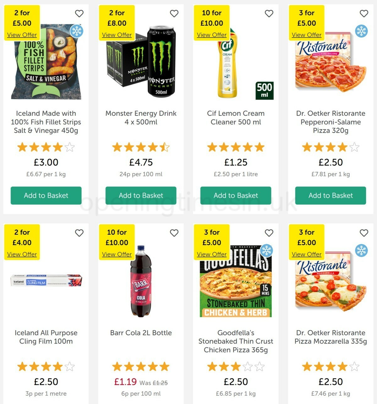 Iceland Offers from 18 March