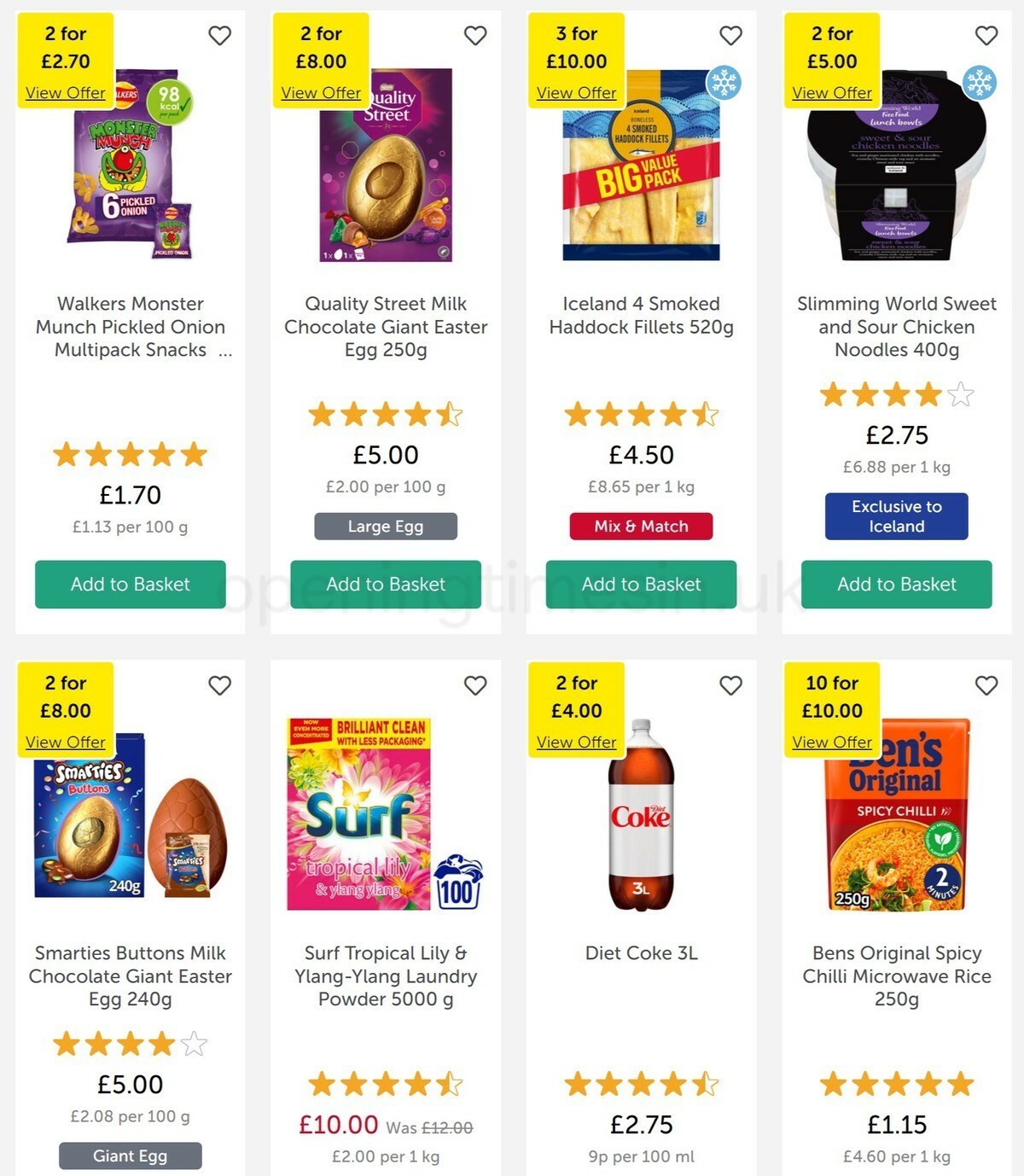 Iceland Offers from 18 March