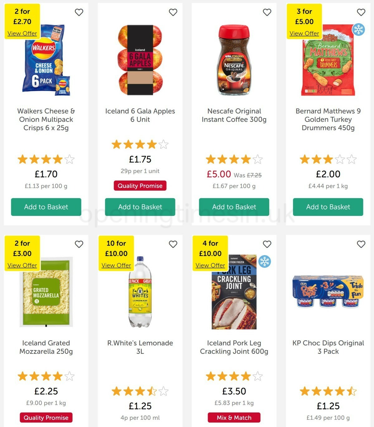 Iceland Offers from 18 March