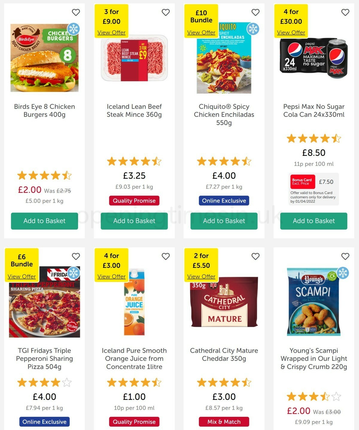 Iceland Offers from 18 March