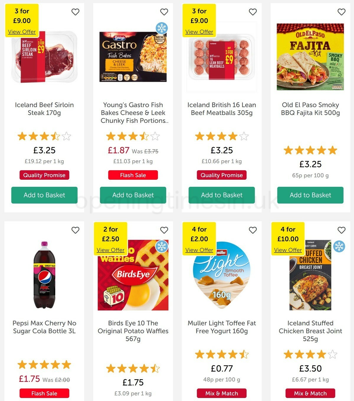 Iceland Offers from 18 March