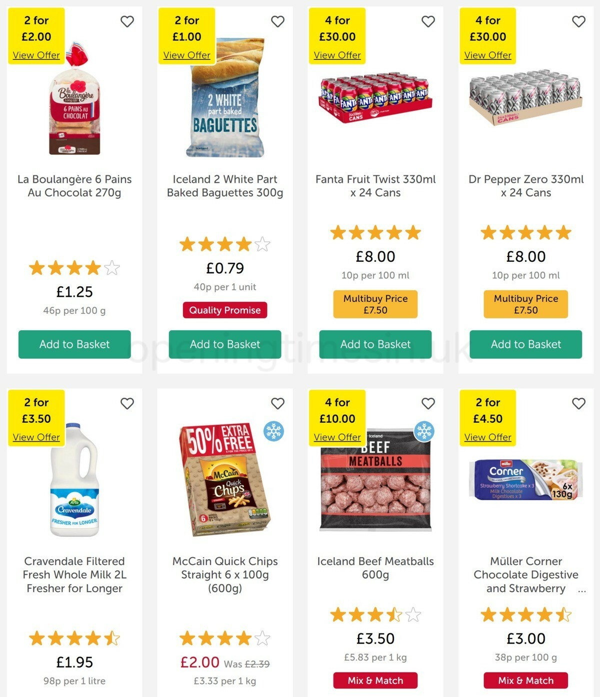 Iceland Offers from 18 March