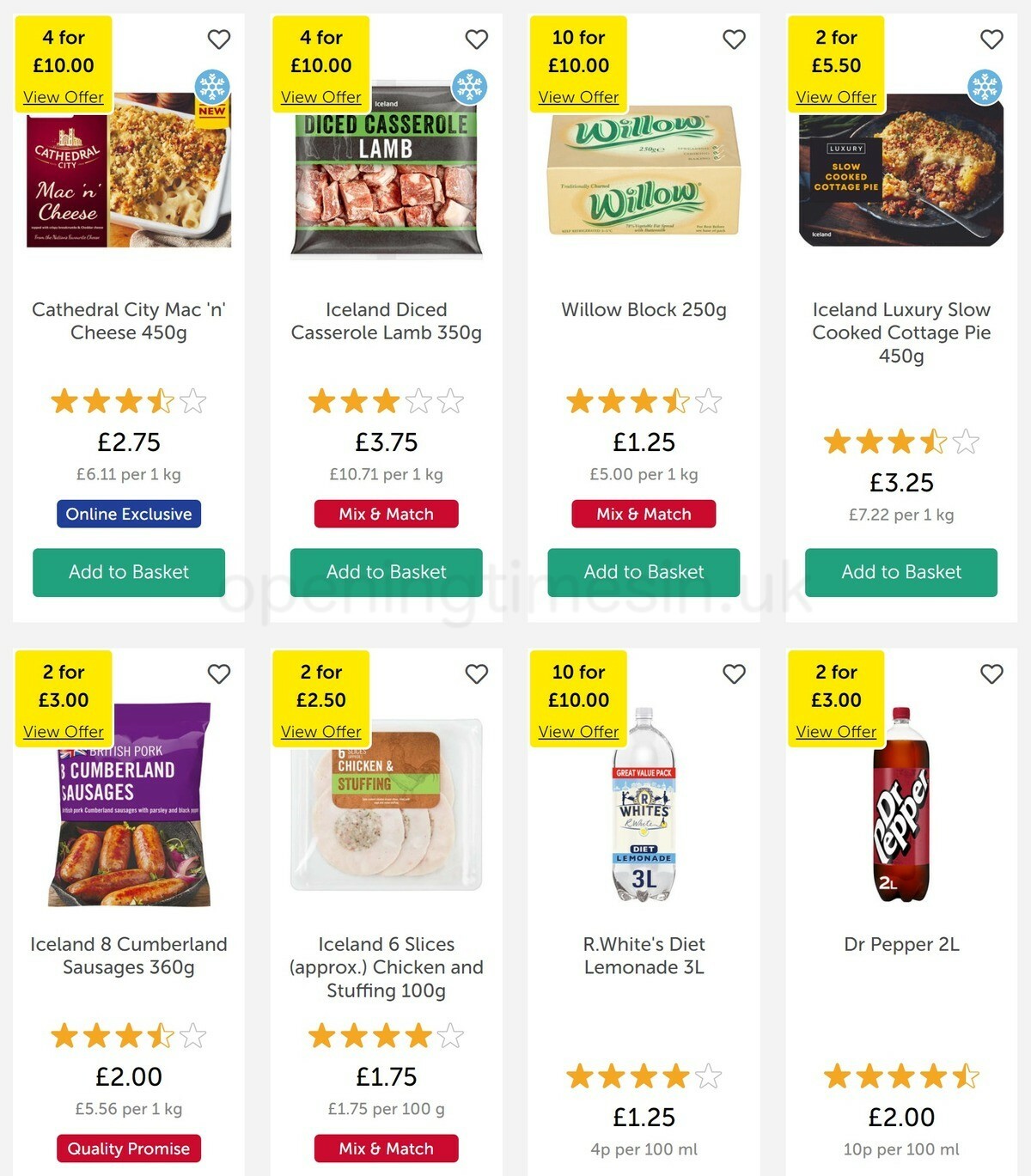 Iceland Offers from 18 March