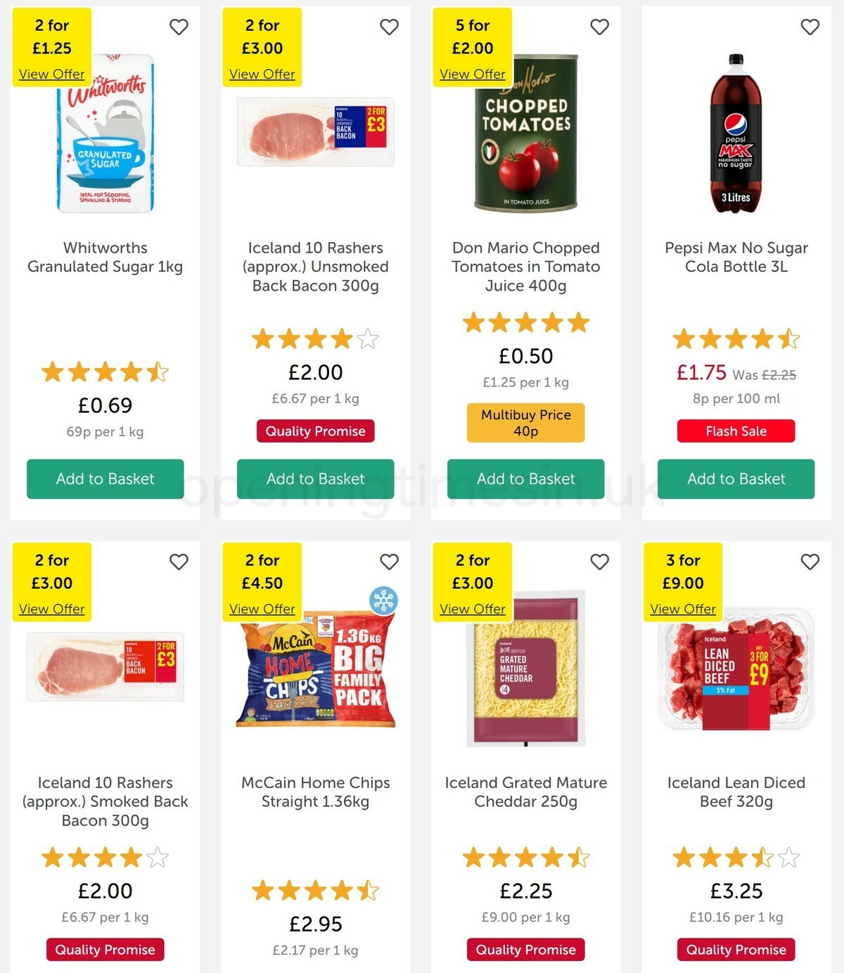 Iceland Offers from 18 March