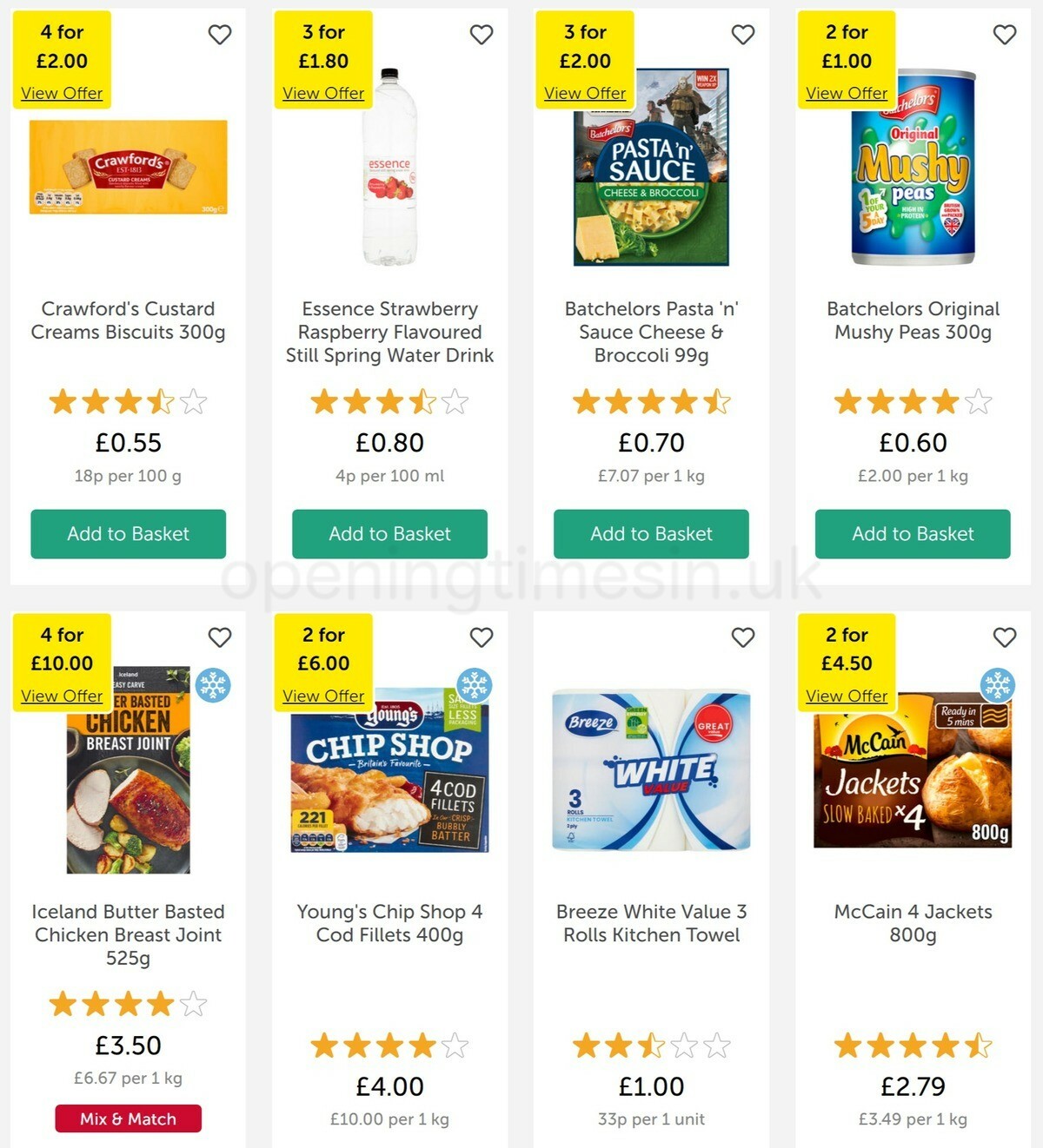 Iceland Offers from 18 March