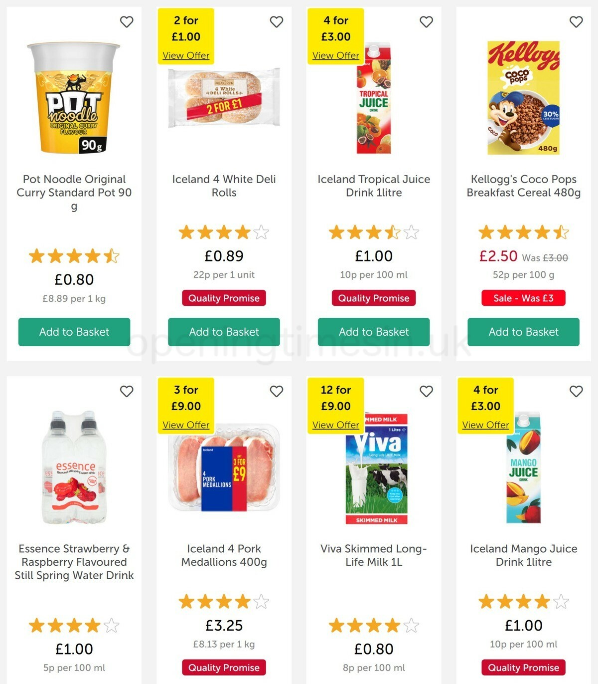 Iceland Offers from 18 March