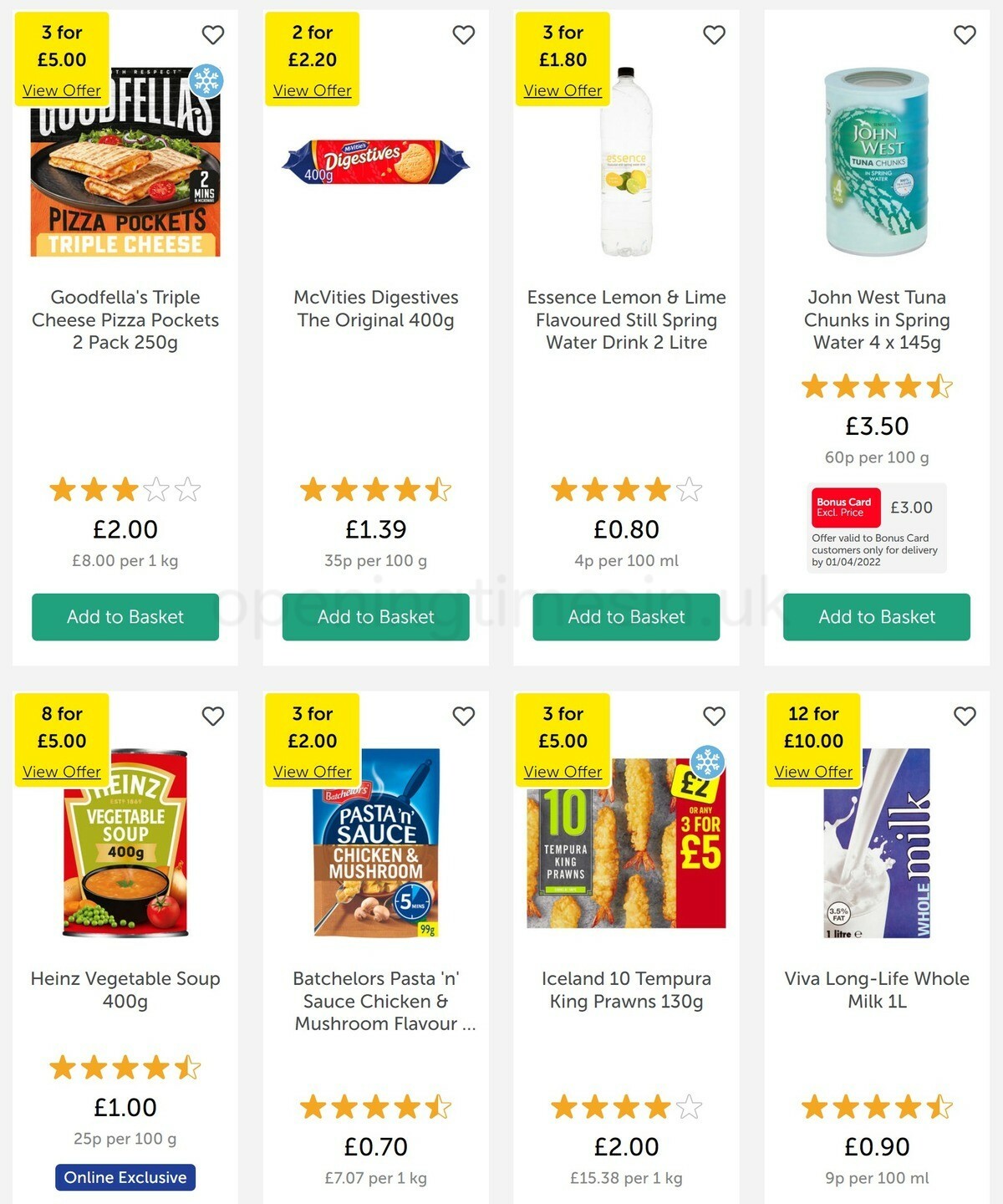 Iceland Offers from 18 March