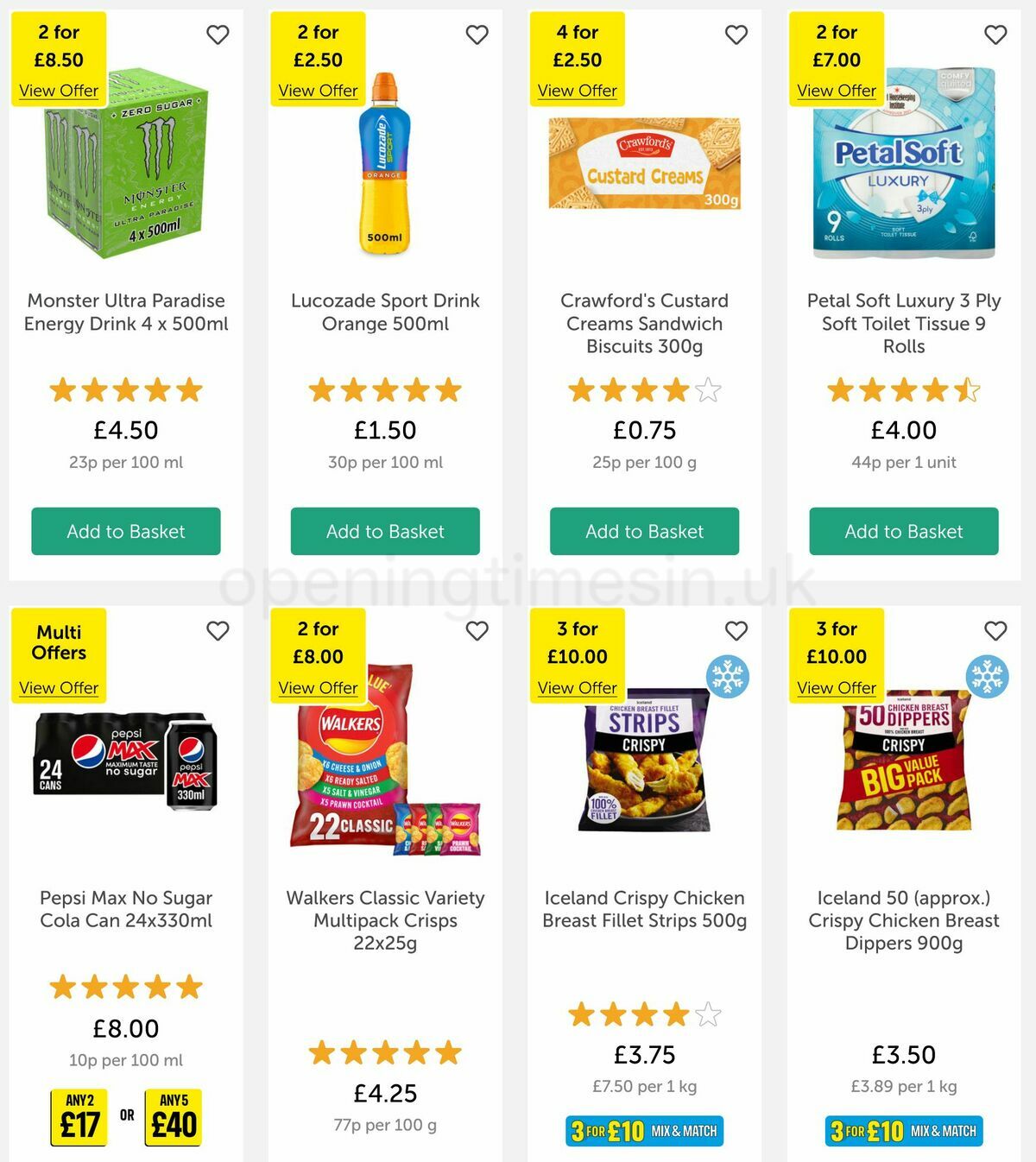 Iceland Offers from 11 November