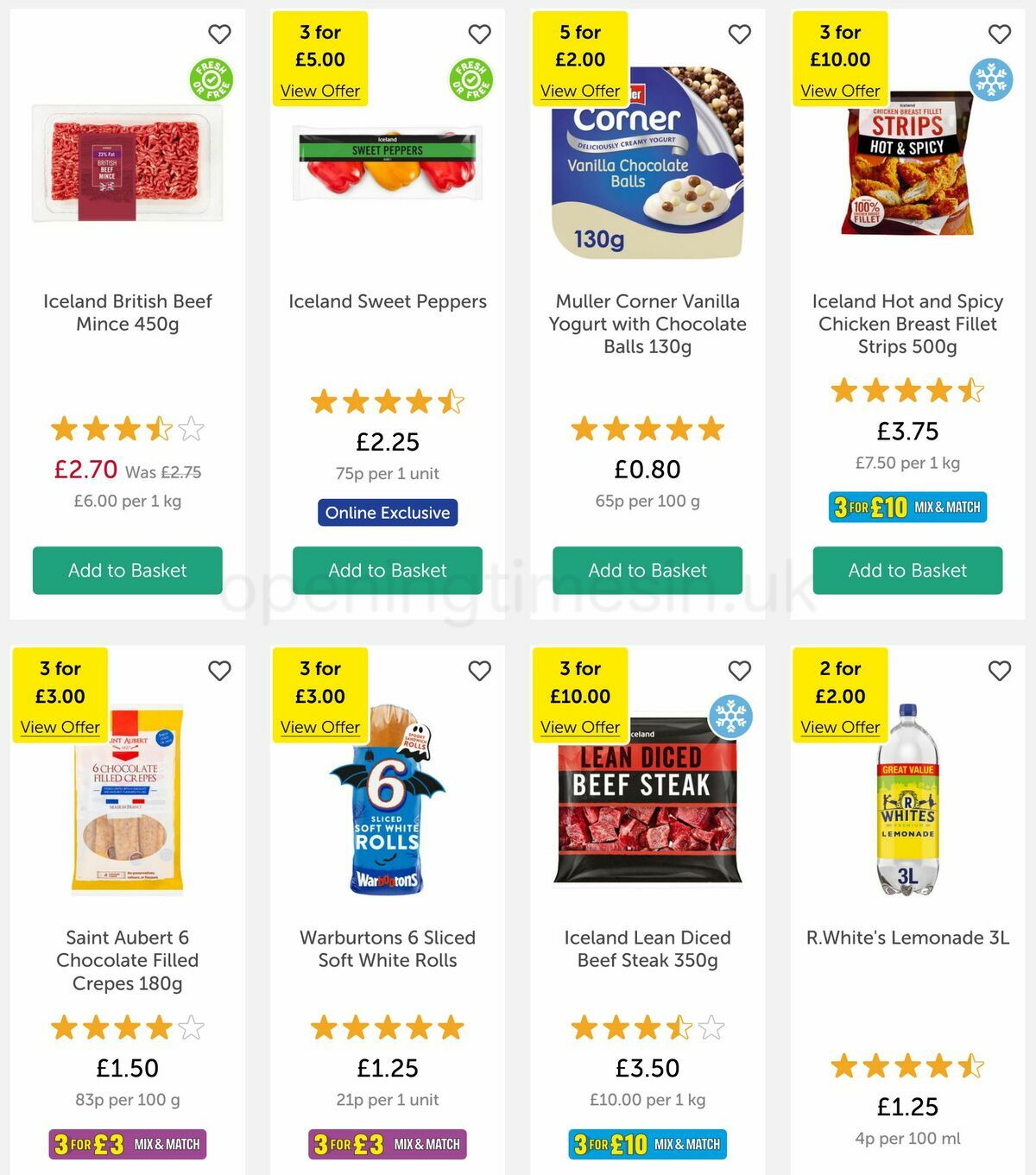 Iceland Offers from 11 November