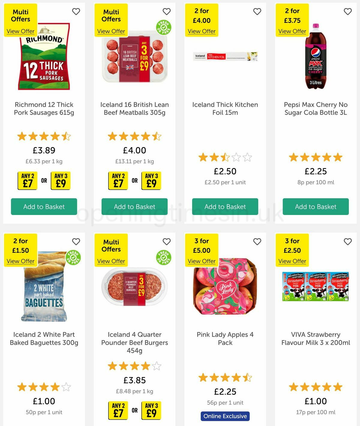 Iceland Offers from 11 November