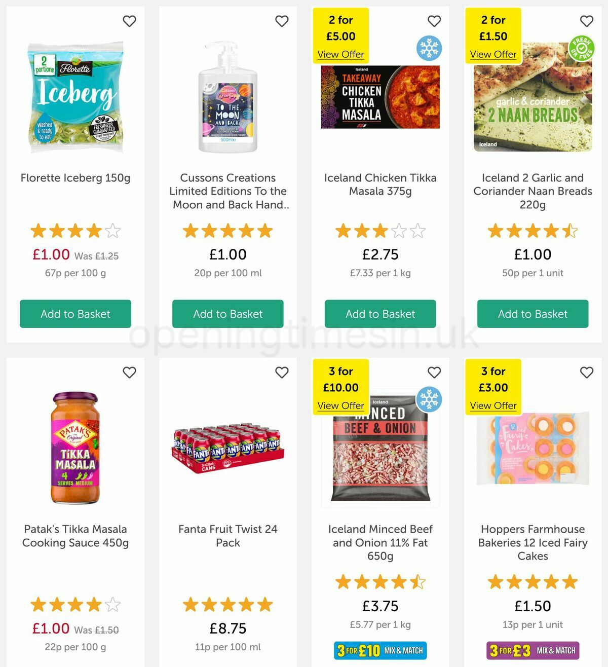 Iceland Offers from 11 November