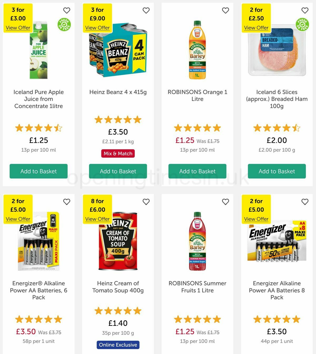 Iceland Offers from 11 November