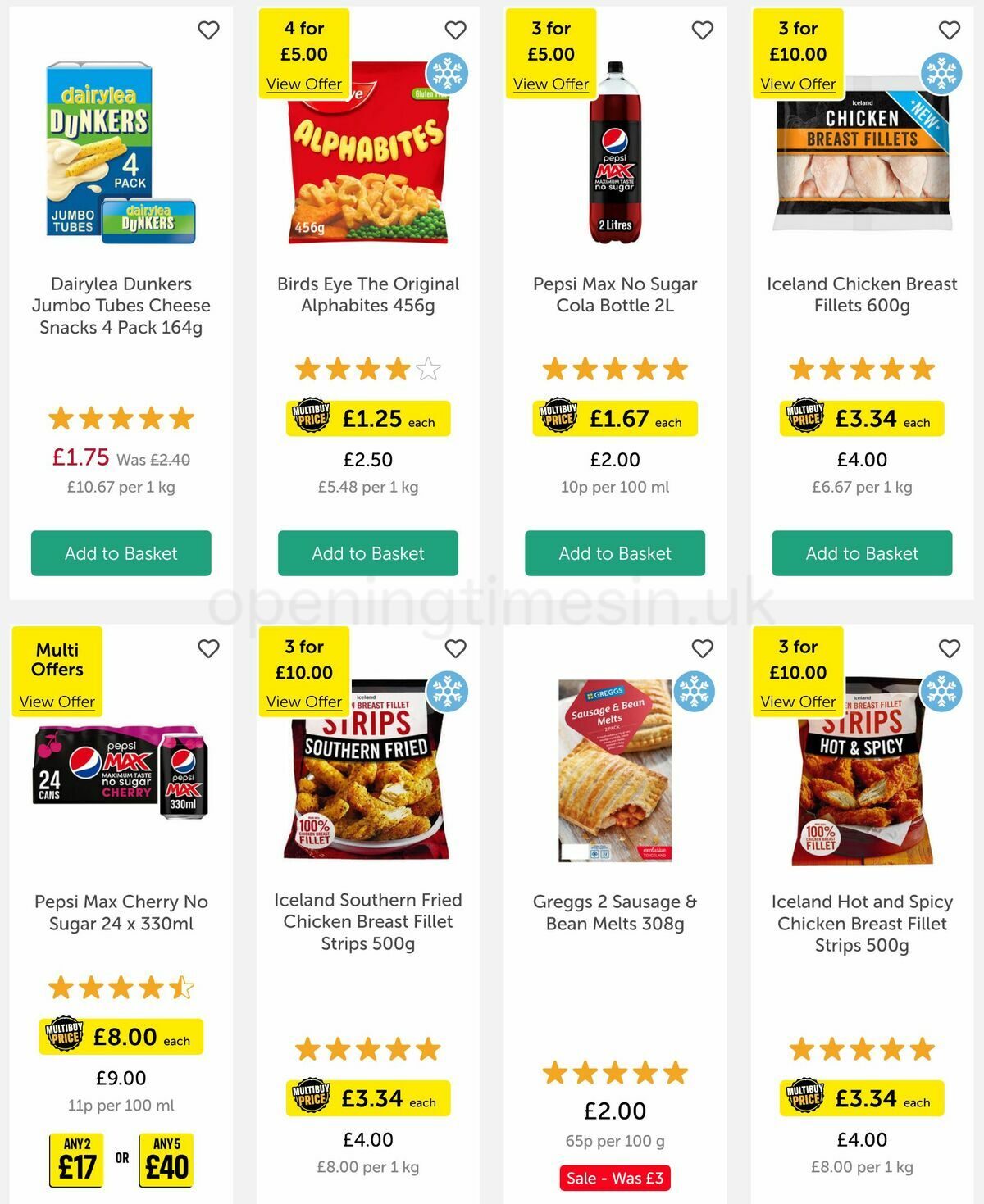 Iceland Offers from 17 March