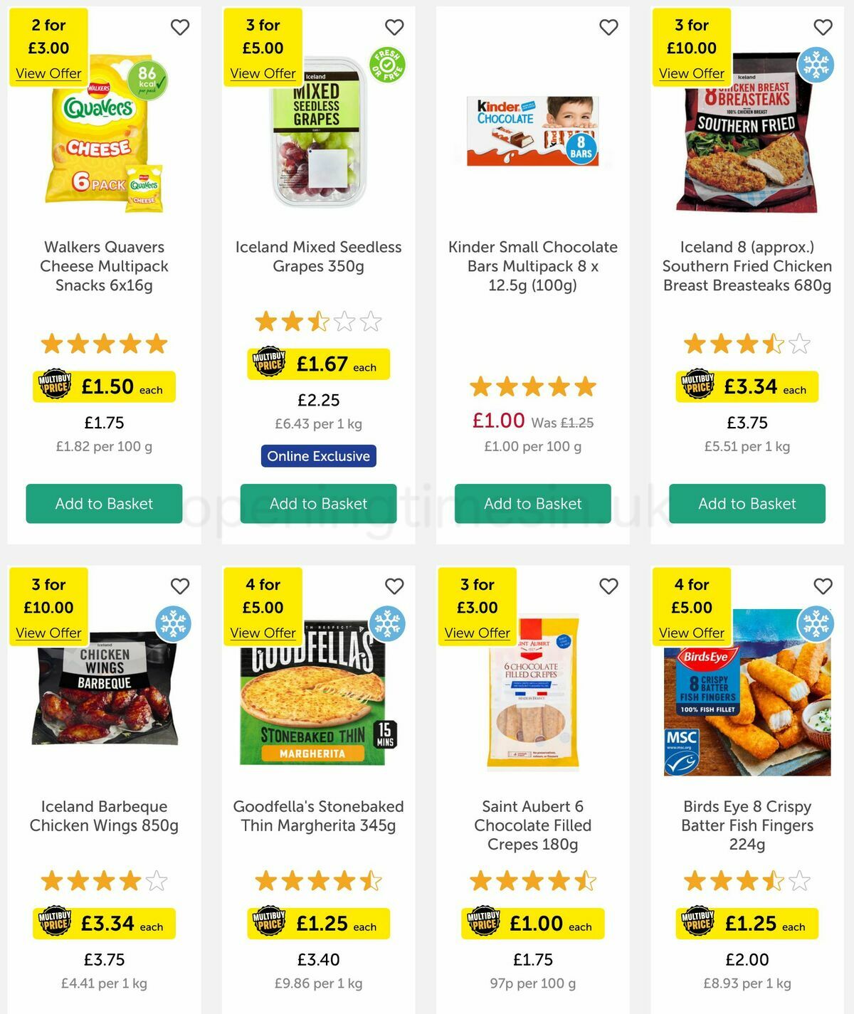 Iceland Offers from 17 March