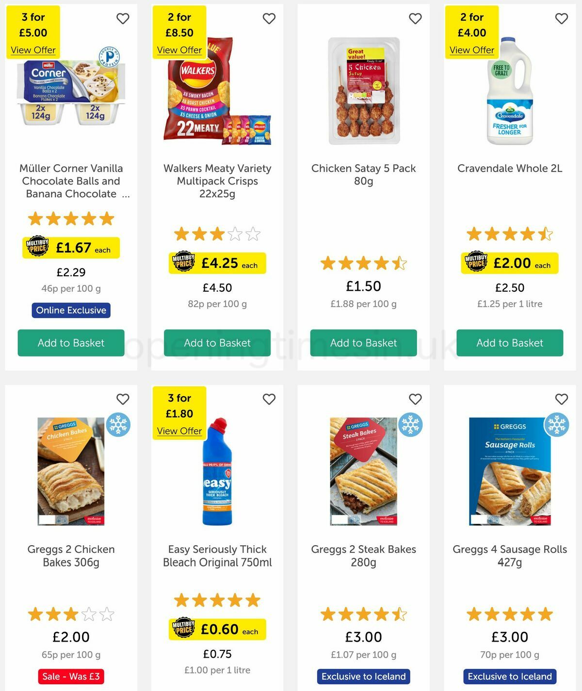 Iceland Offers from 17 March