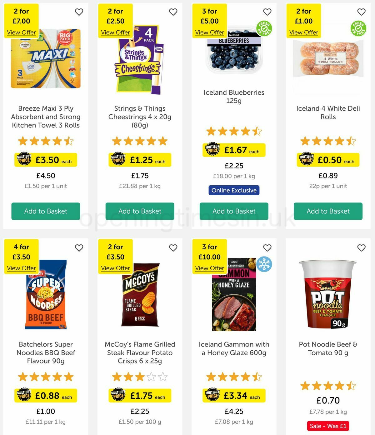 Iceland Offers from 17 March