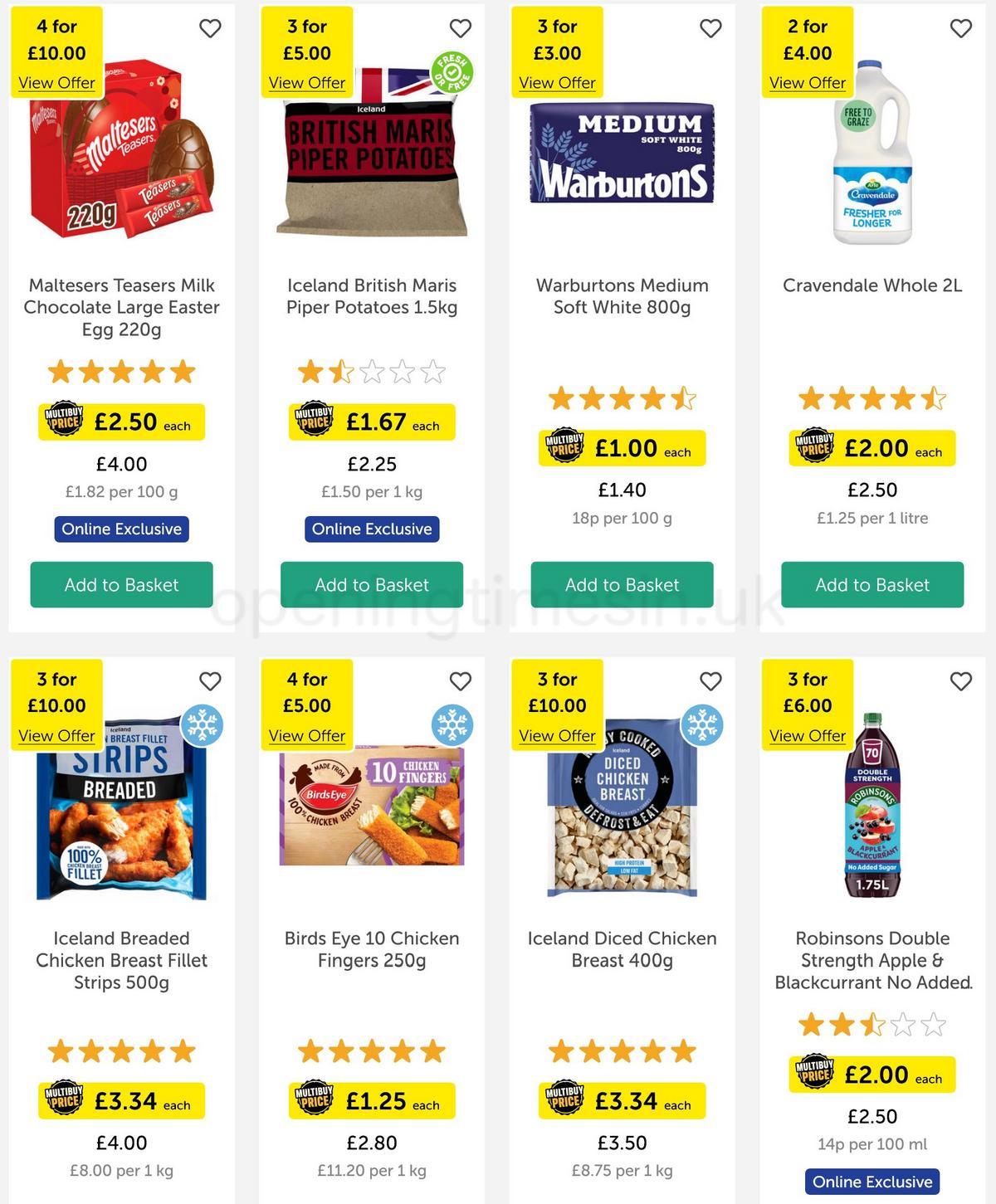 Iceland Offers from 31 March