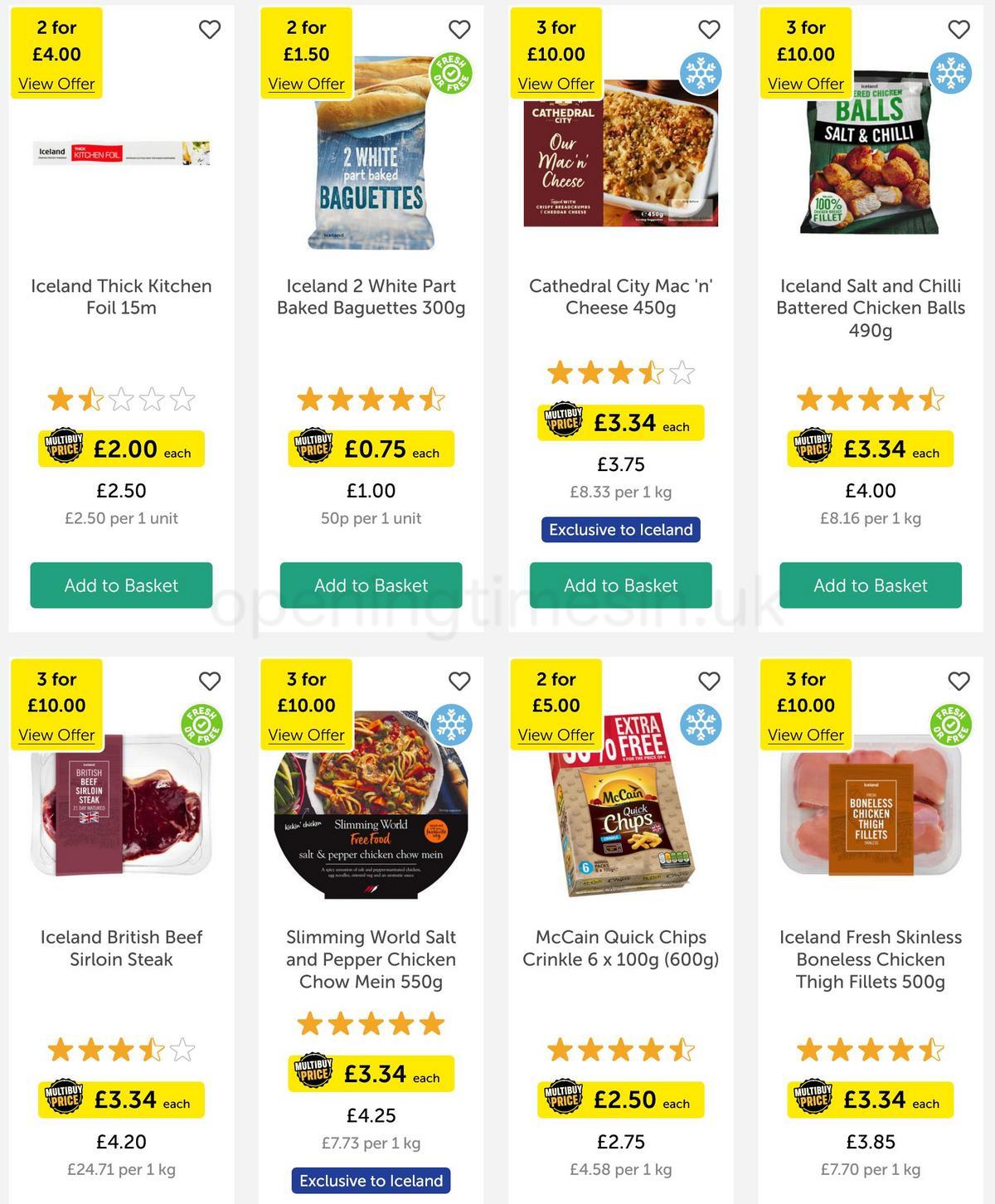 Iceland Offers from 31 March