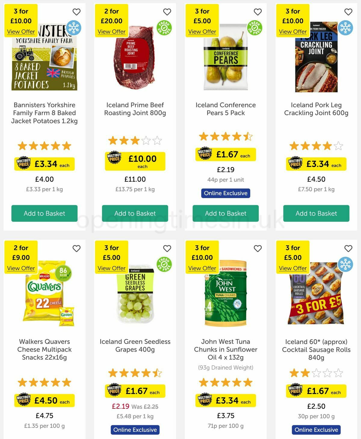 Iceland Offers from 21 April