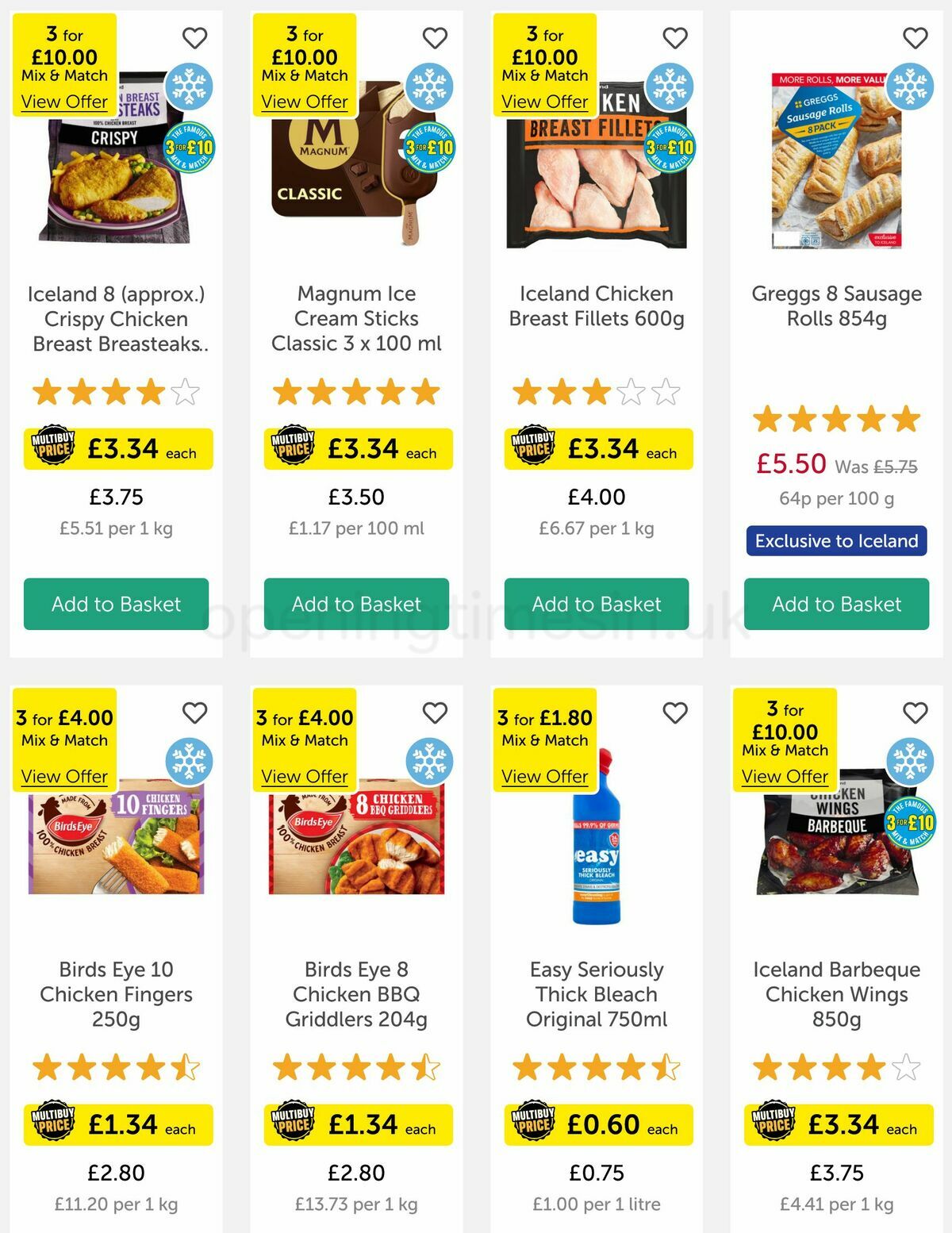 Iceland Offers from 18 May