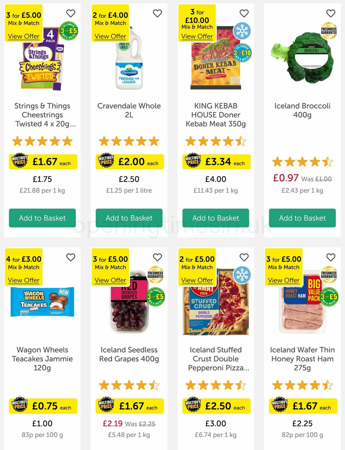 Iceland Offers from 18 May