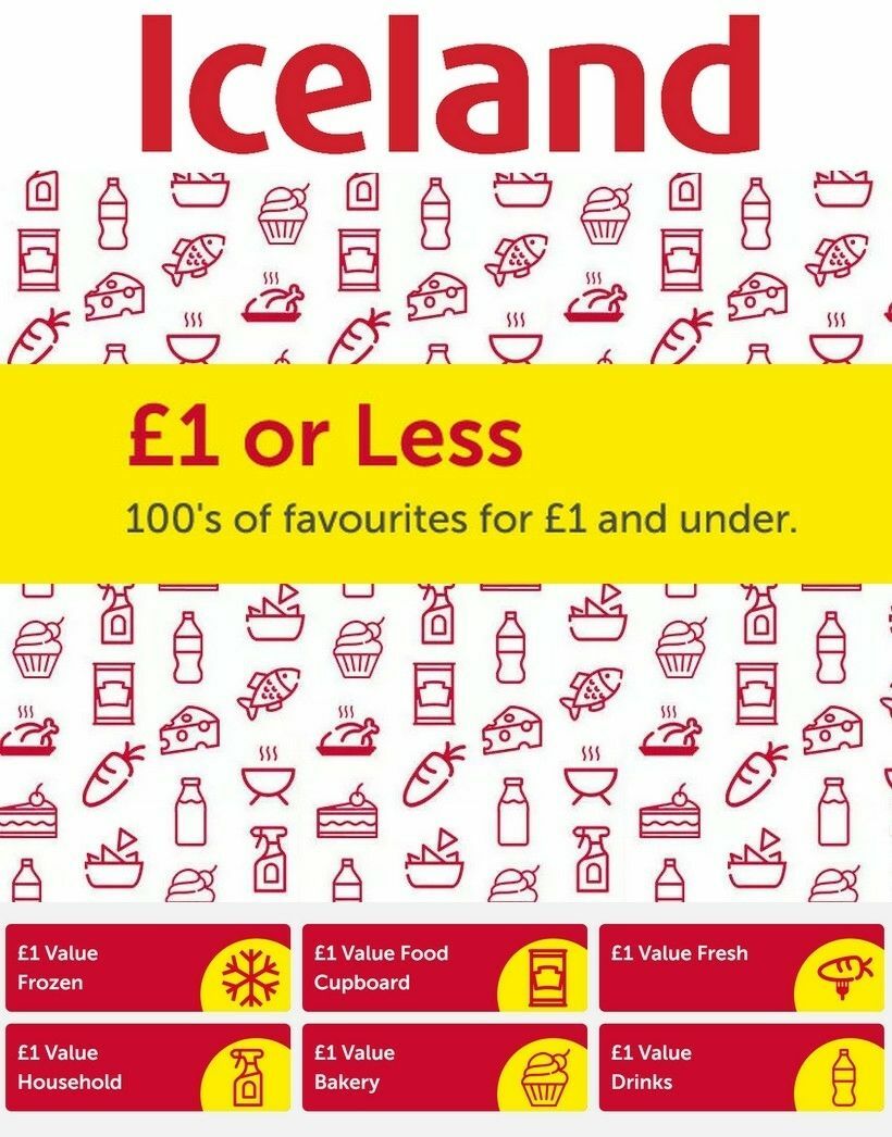 Iceland £1 or Less Offers from 28 May