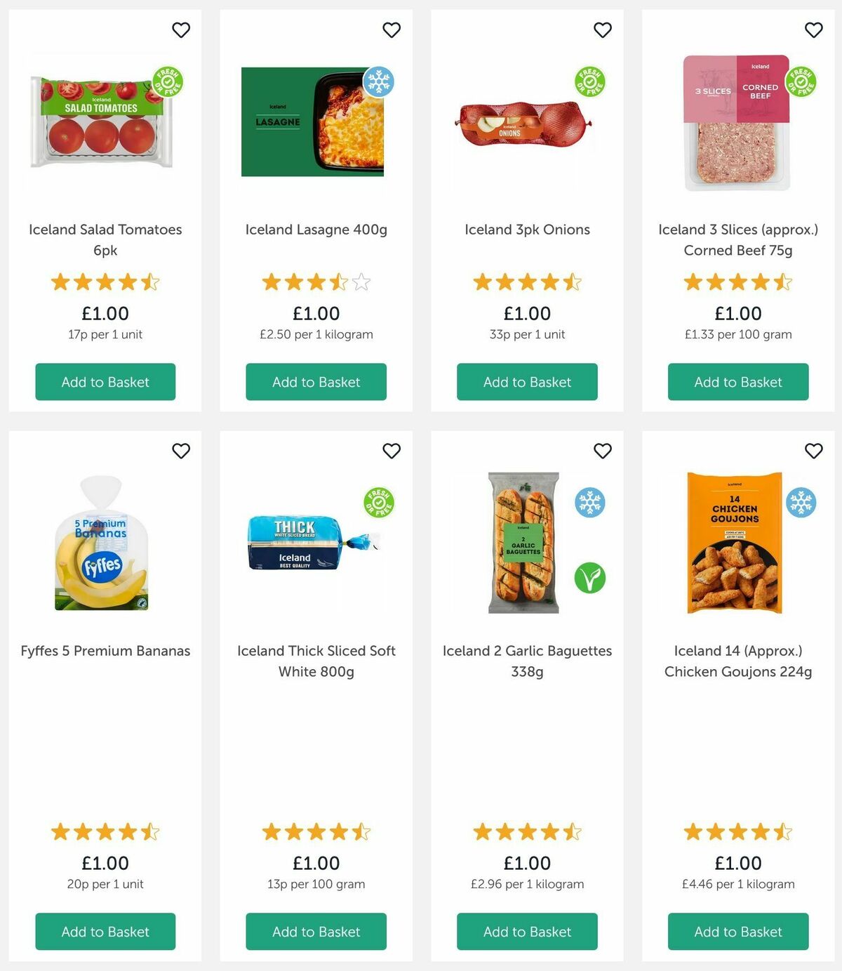 Iceland £1 or Less Offers from 28 May