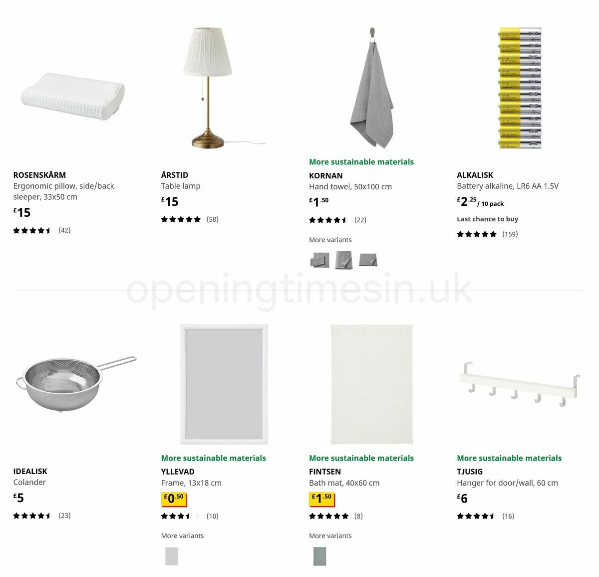 IKEA Offers from 20 August