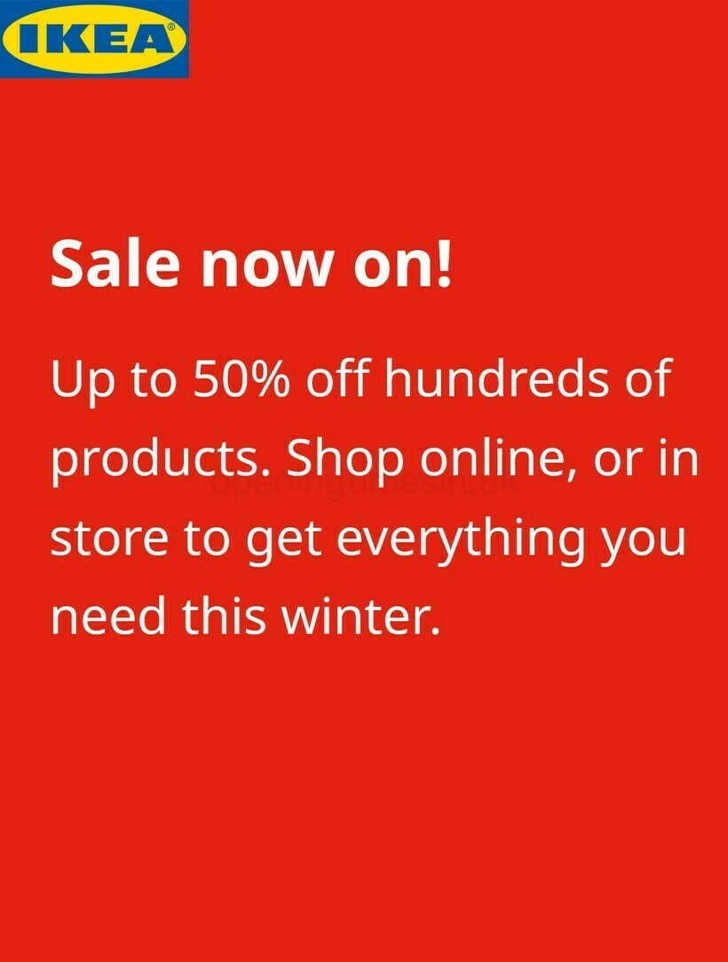 IKEA Offers from 28 December