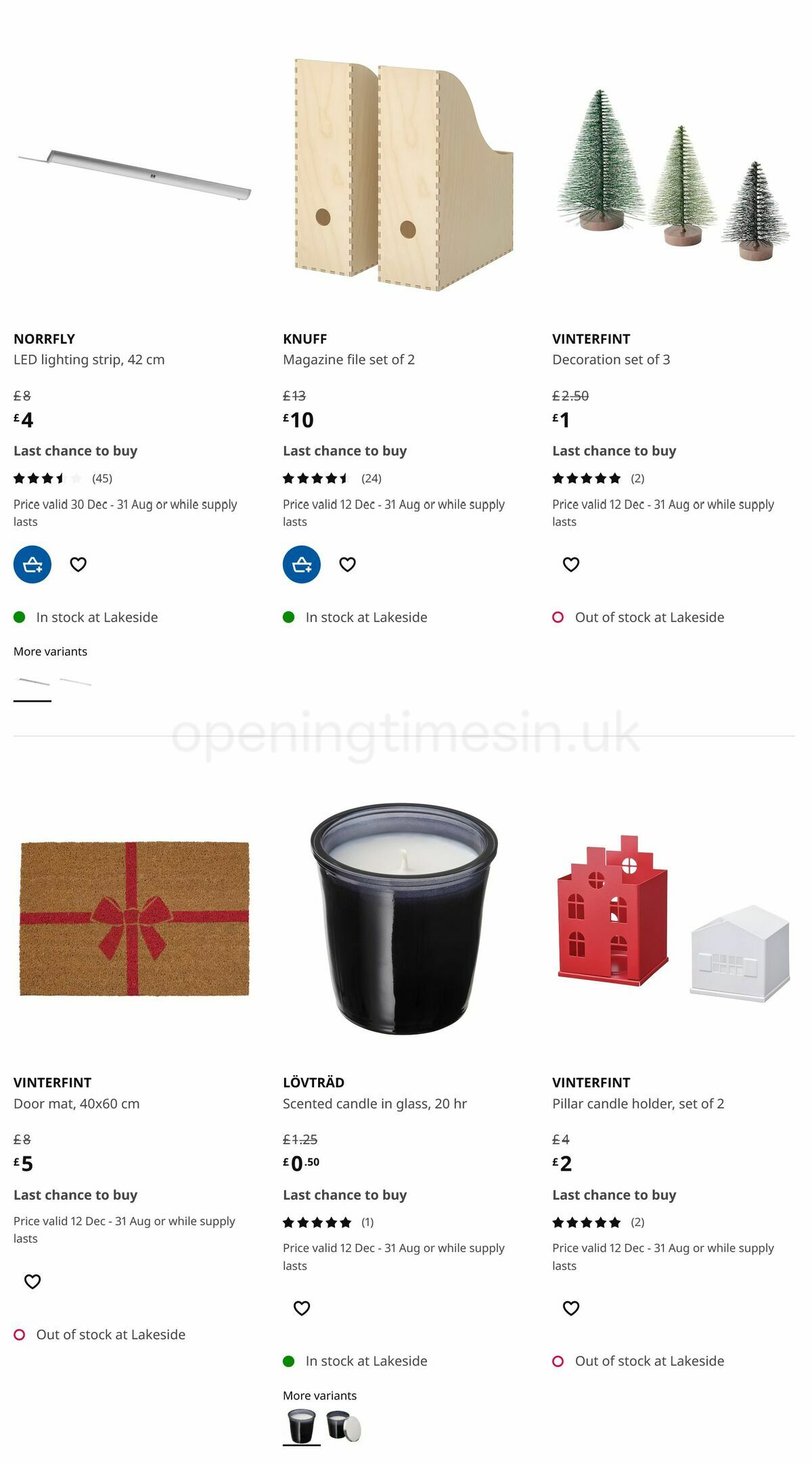 IKEA Offers from 28 December