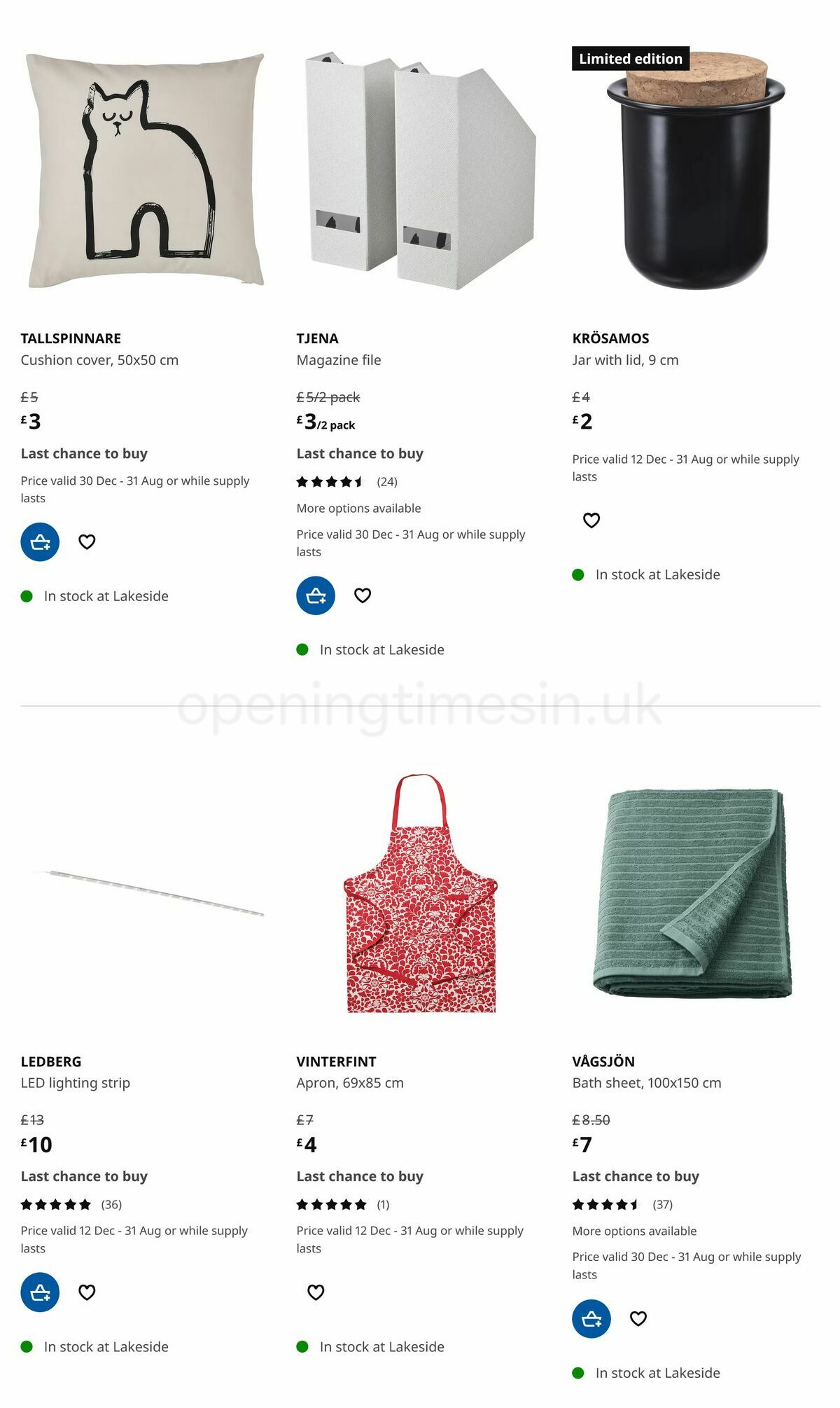 IKEA Offers from 28 December