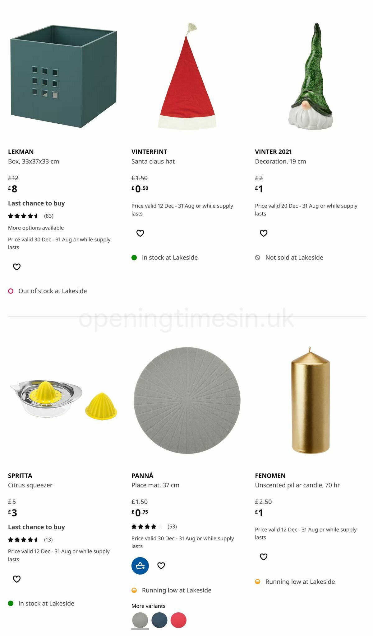 IKEA Offers from 28 December