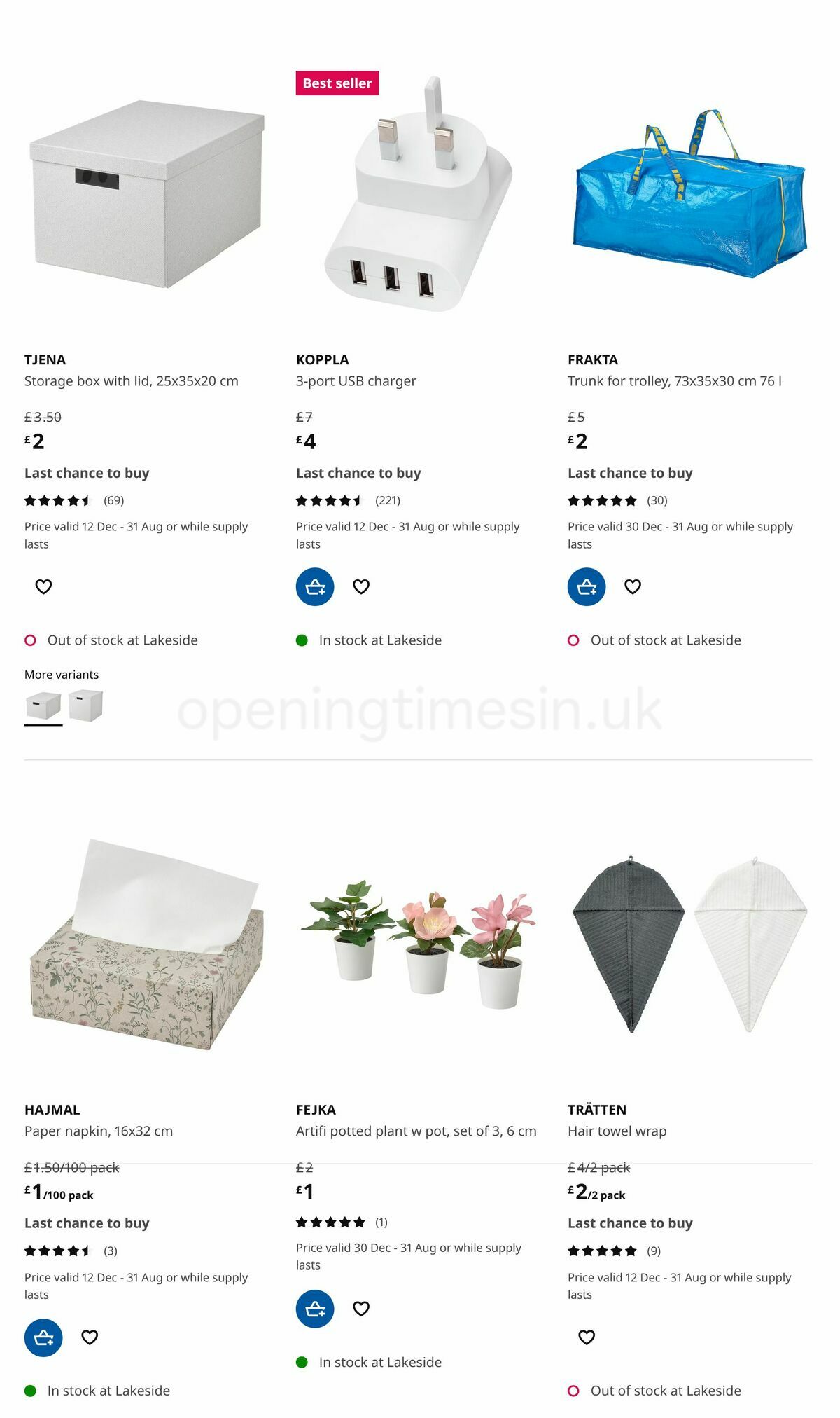 IKEA Offers from 28 December