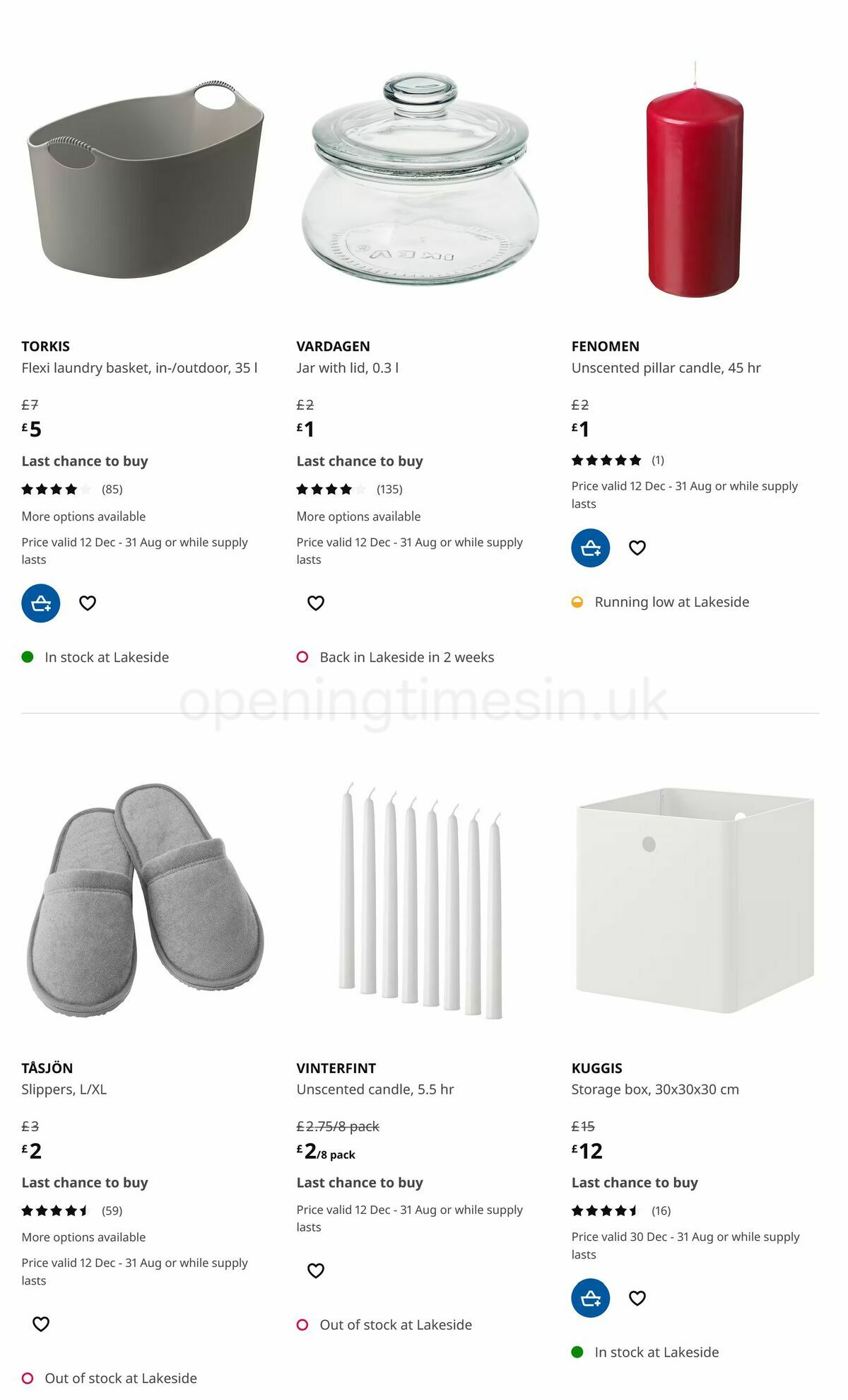 IKEA Offers from 28 December