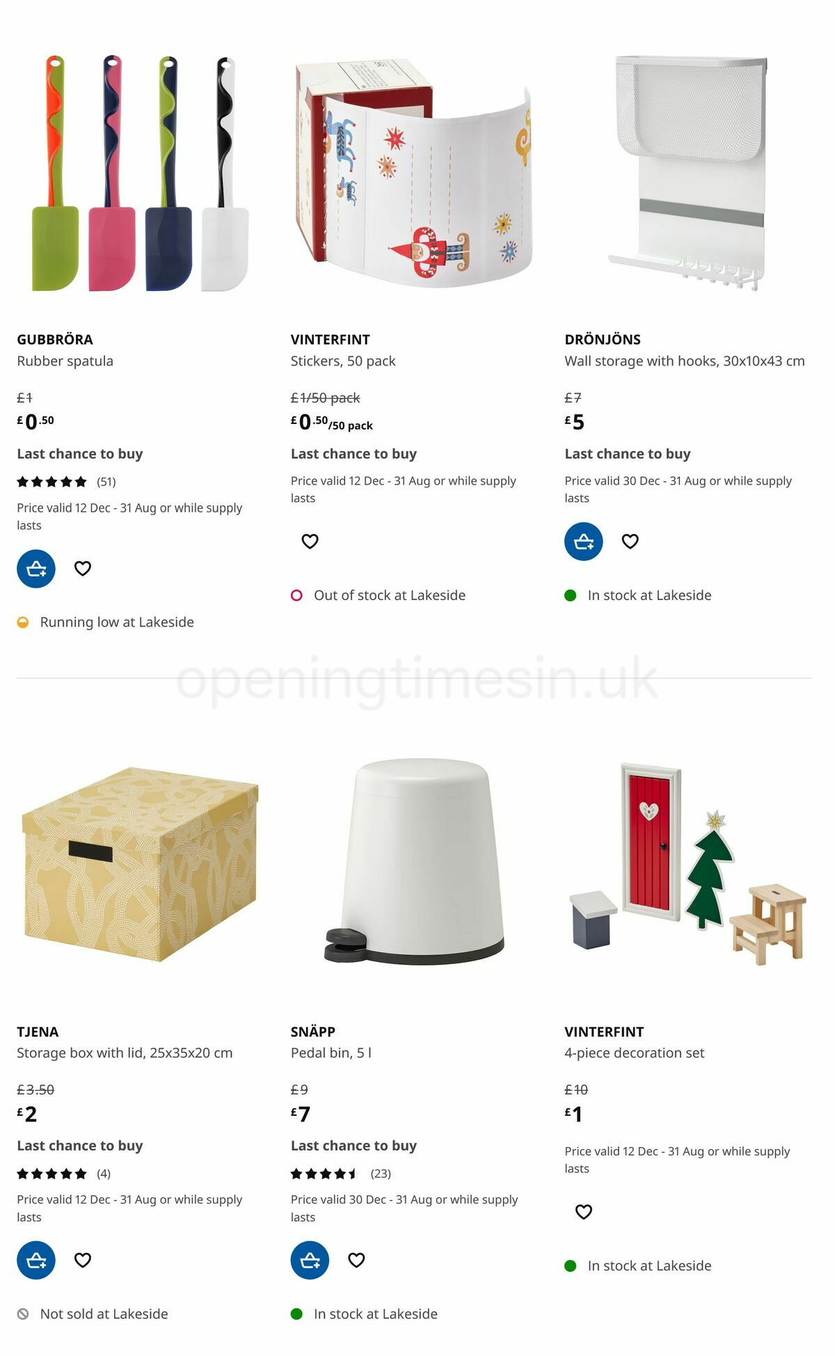 IKEA Offers from 28 December