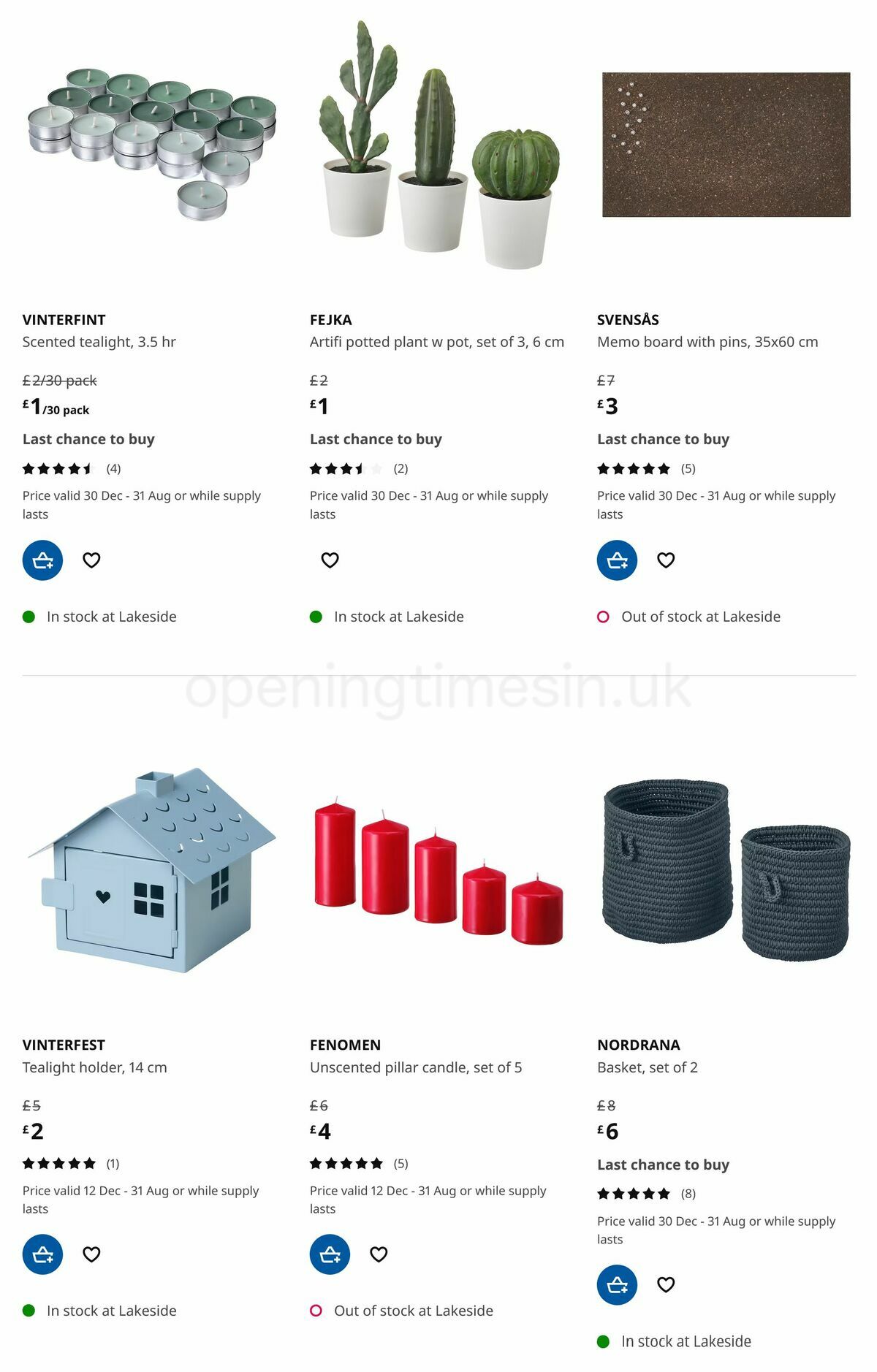 IKEA Offers from 28 December