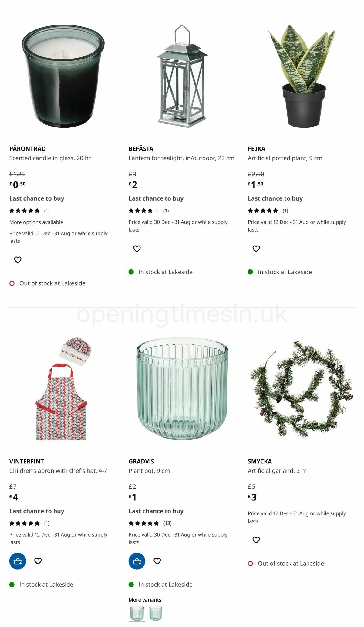 IKEA Offers from 28 December