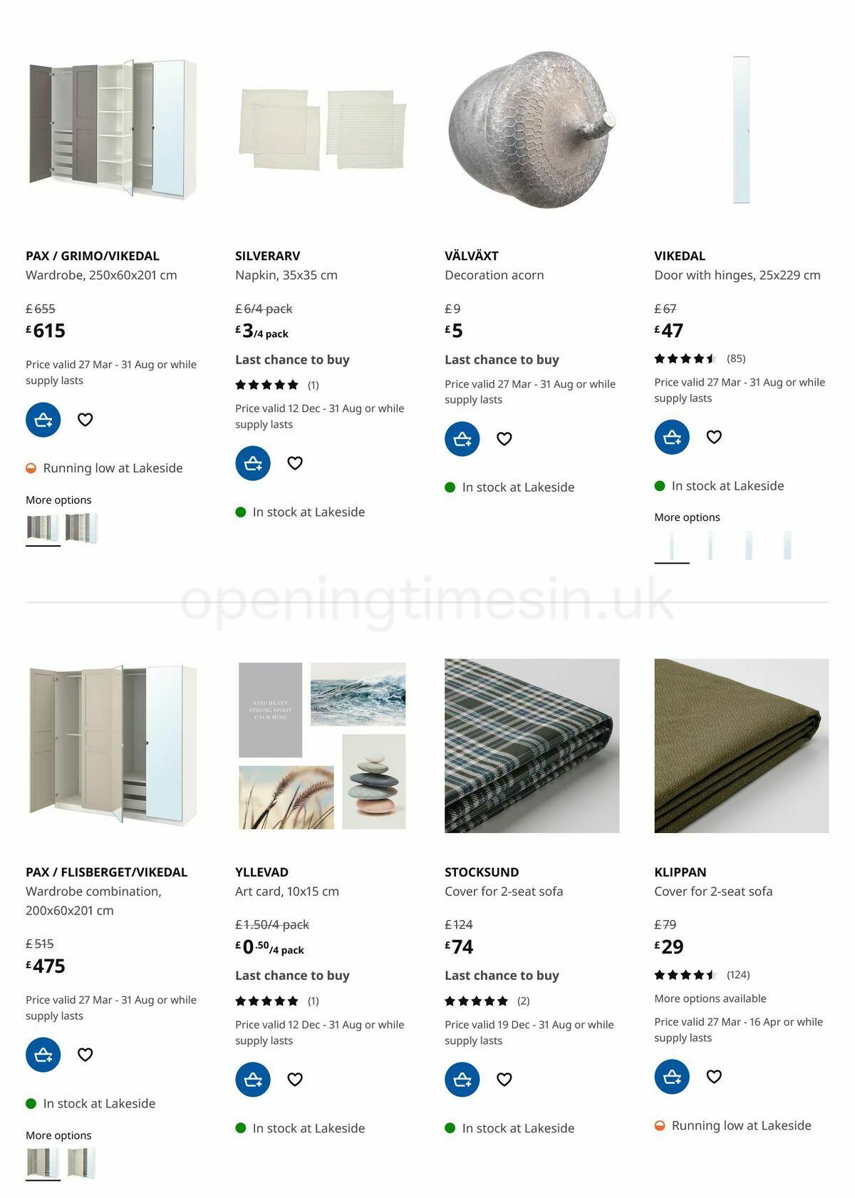 IKEA Offers from 27 March