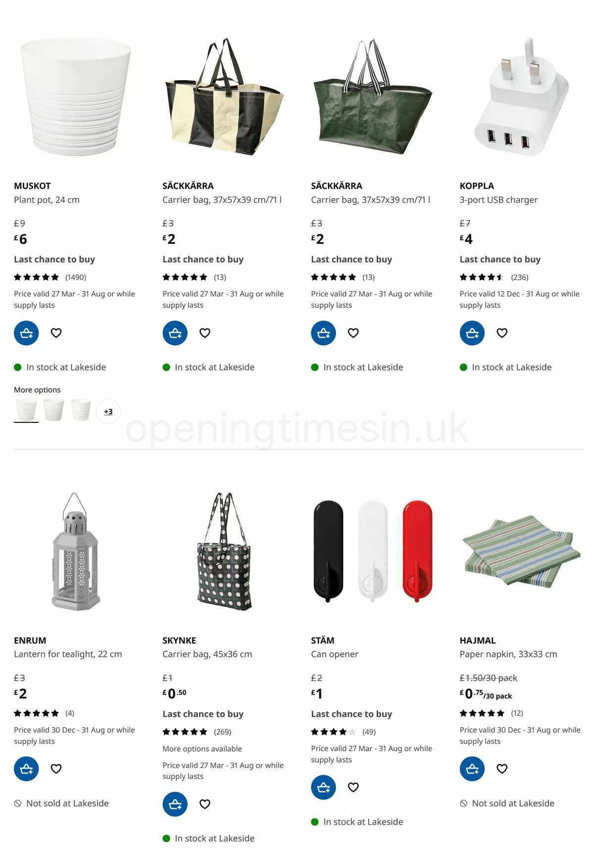 IKEA Offers from 27 March