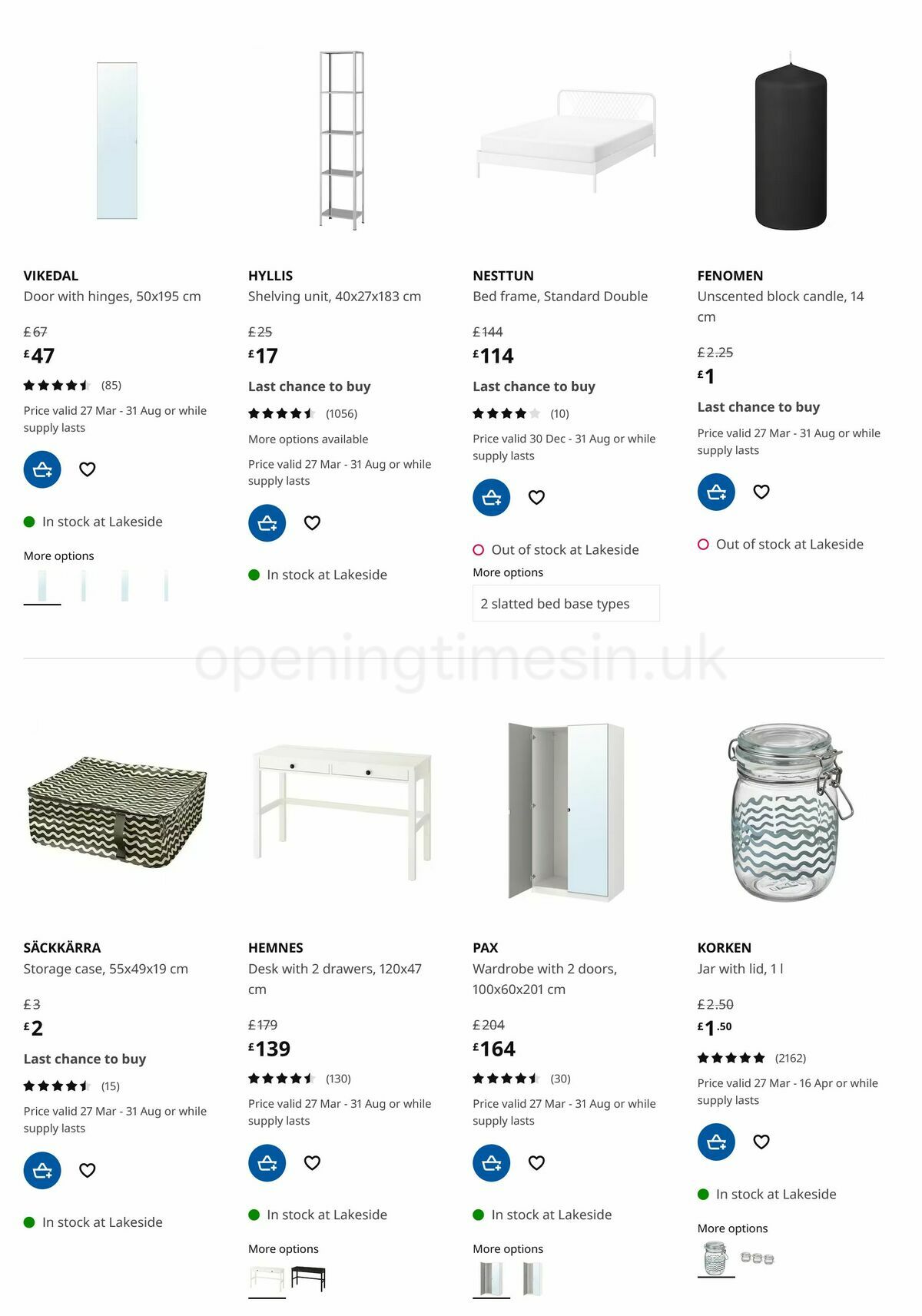 IKEA Offers from 27 March
