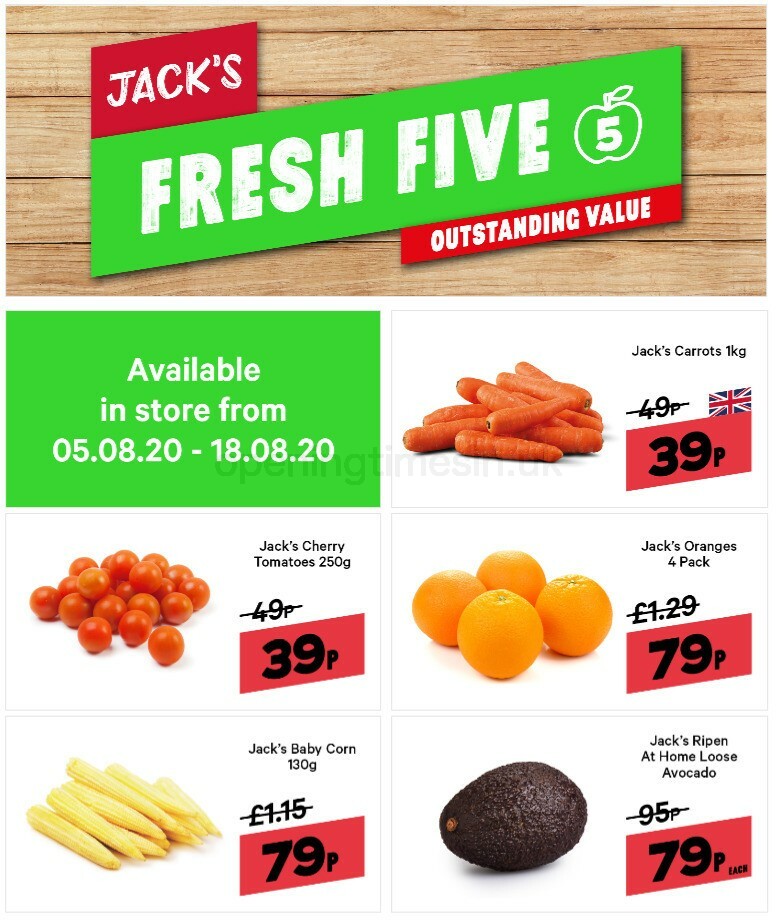 Jack's Offers from 5 August