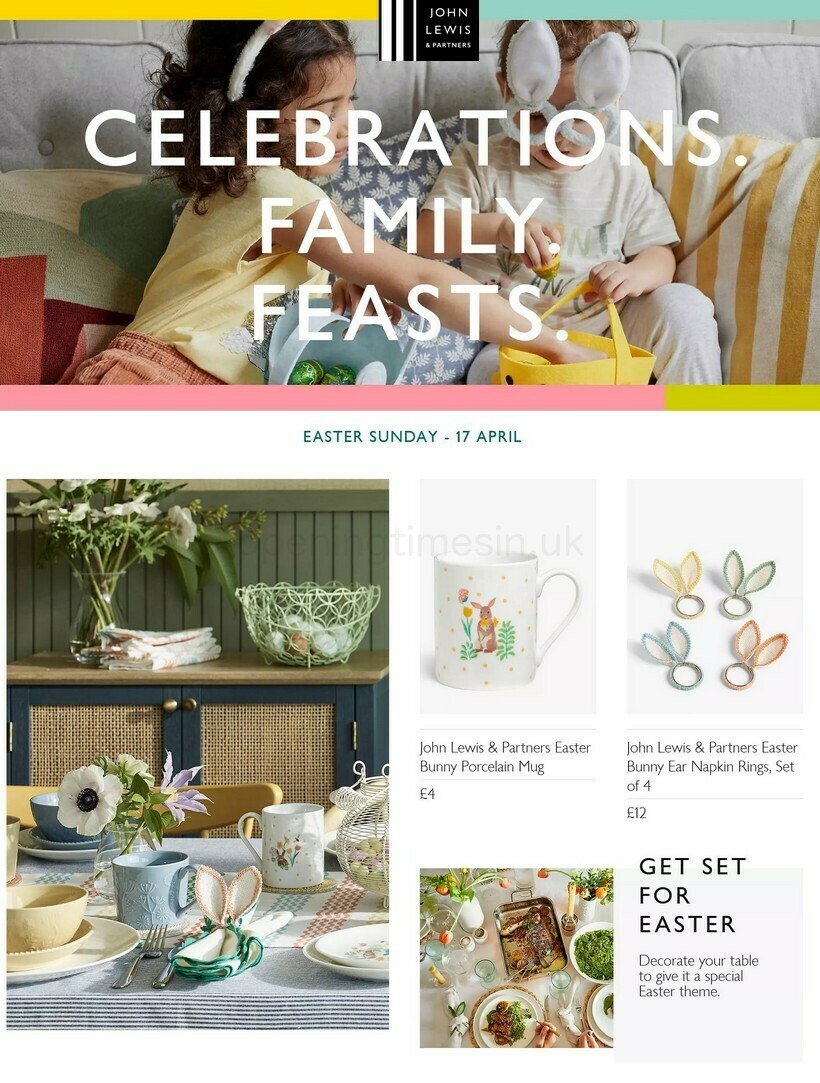 John Lewis Easter Offers from 28 March