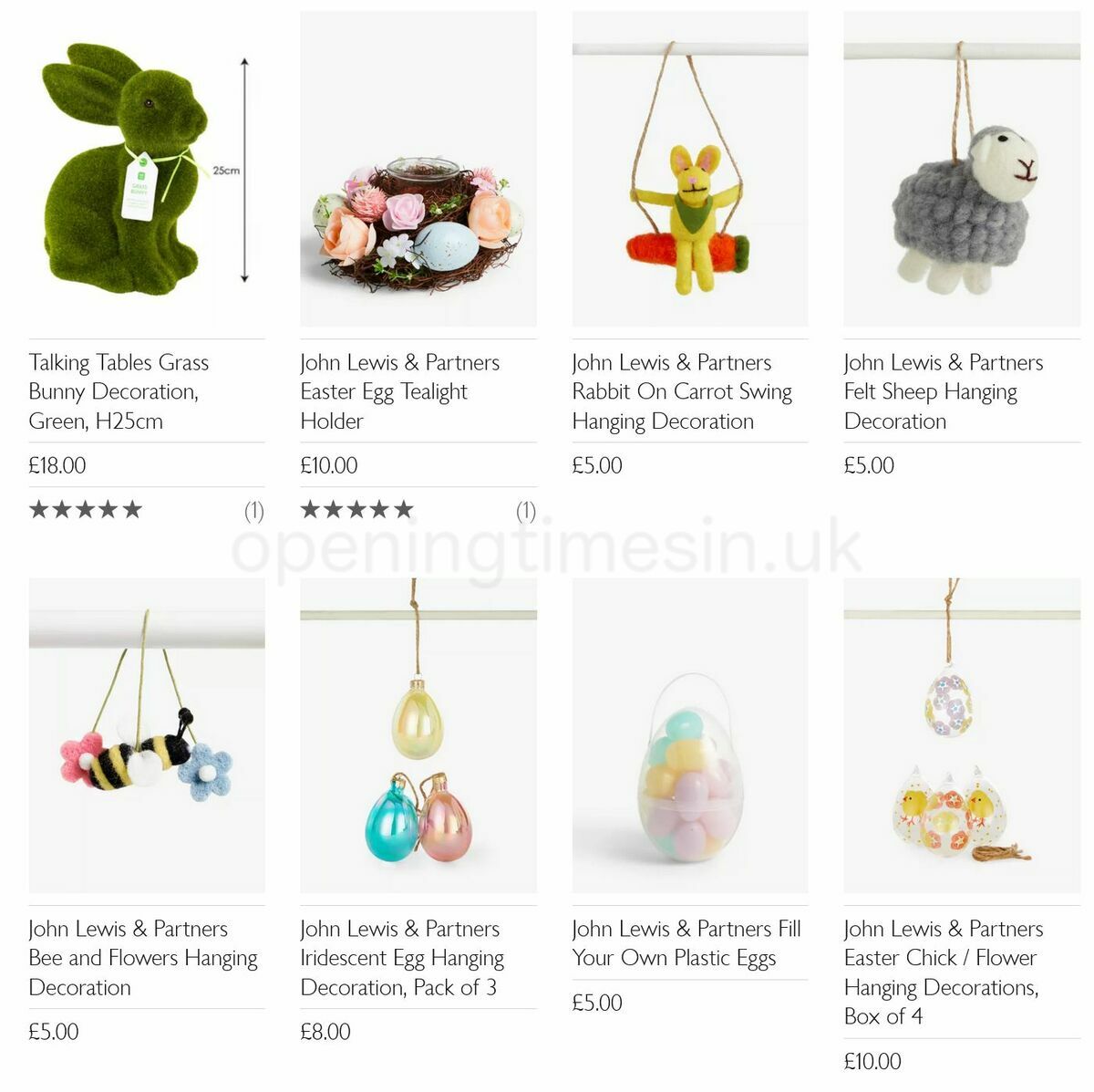 John Lewis Easter Offers from 28 March