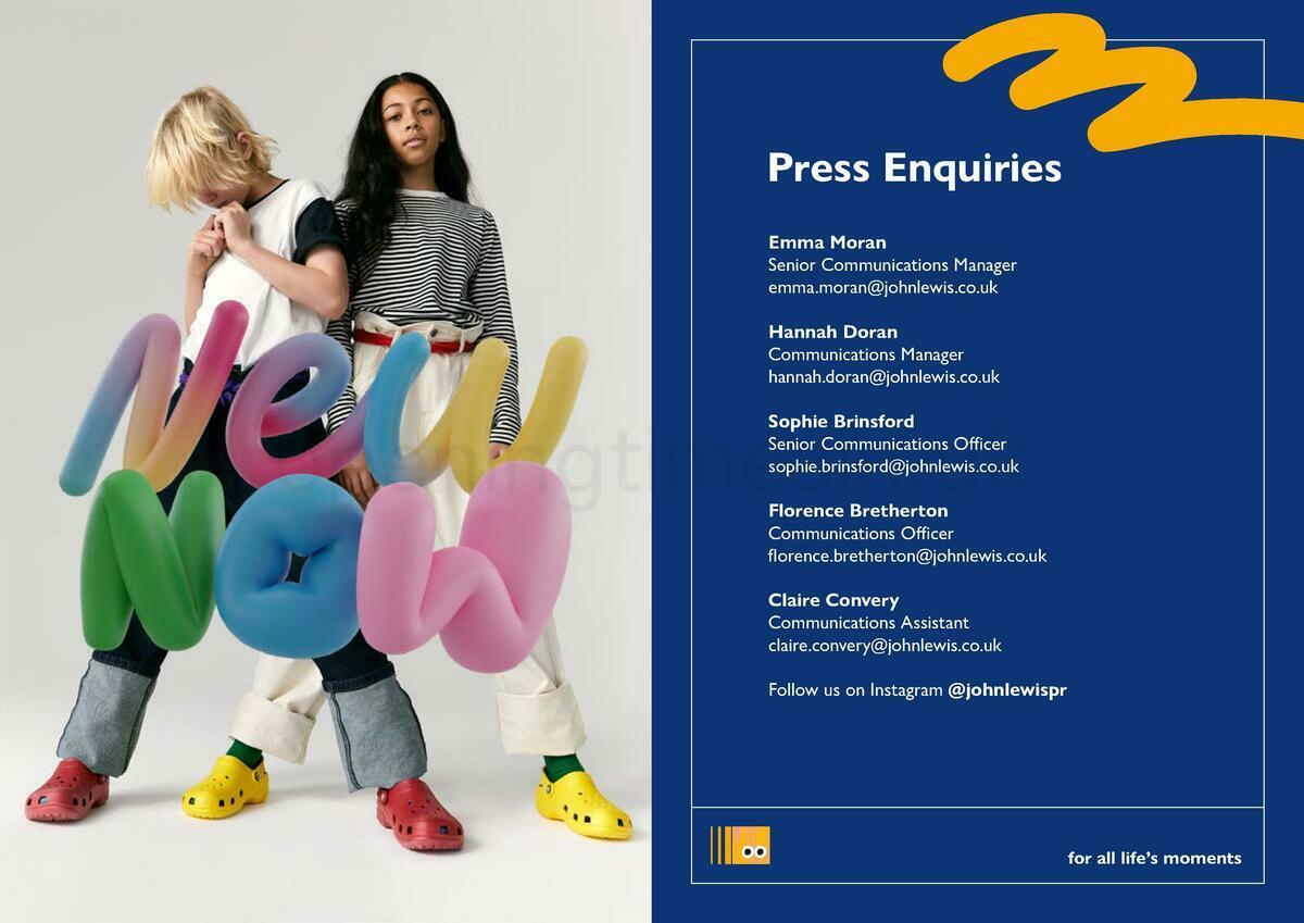 John Lewis New Funwear Offers from 1 March