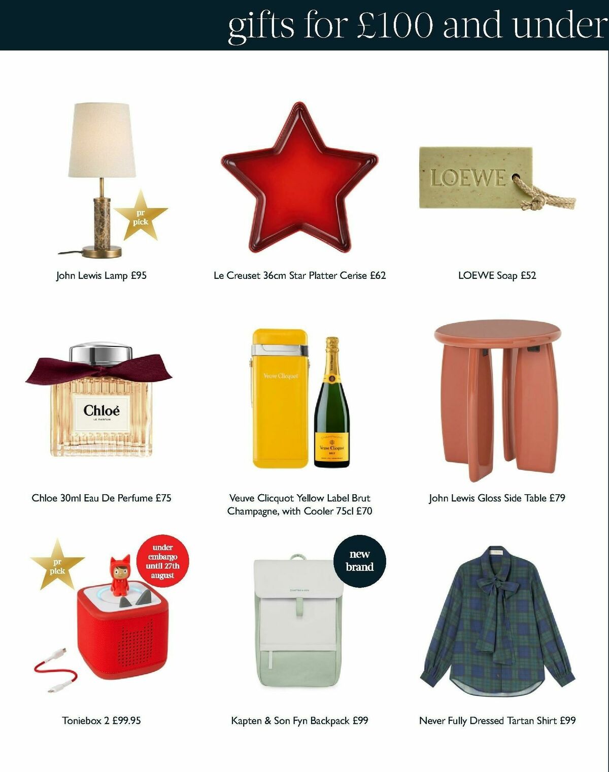 John Lewis Christmas Gift Guide Offers from 27 October