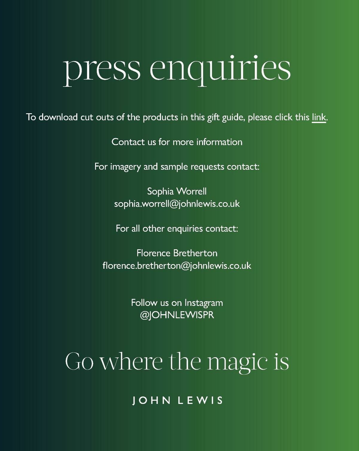 John Lewis Christmas Gift Guide Offers from 27 October