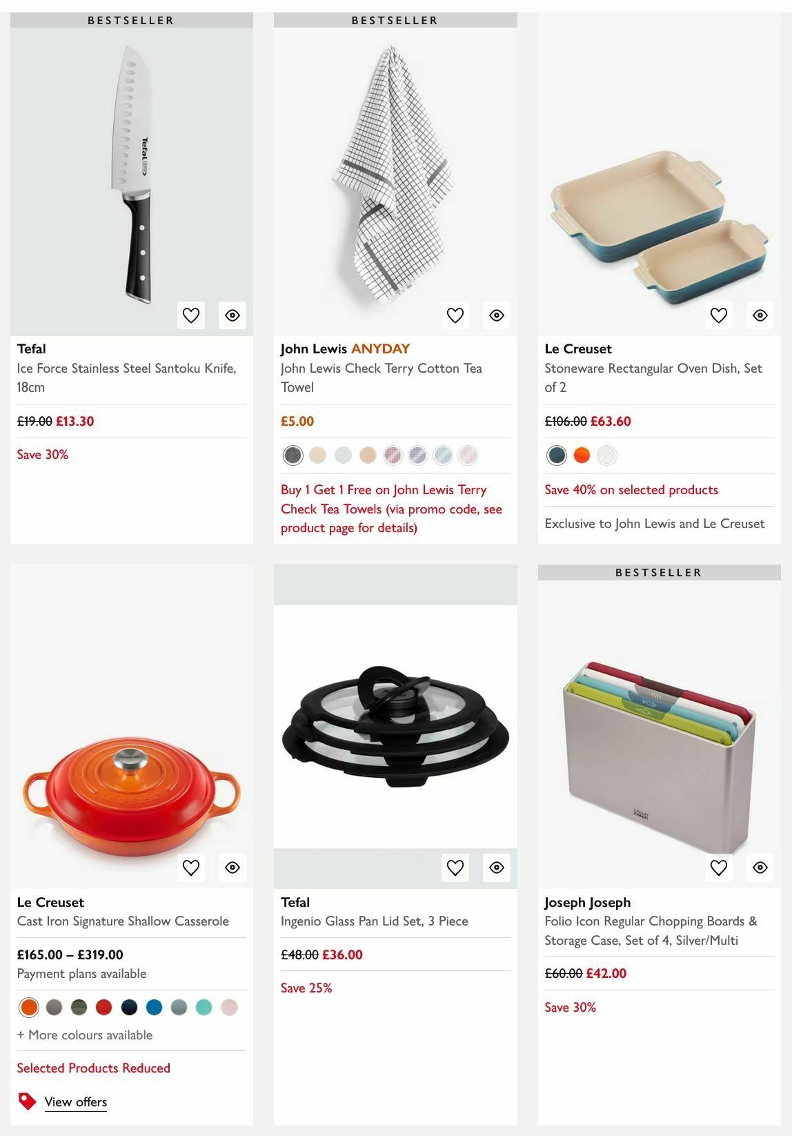 John Lewis Offers from 29 December